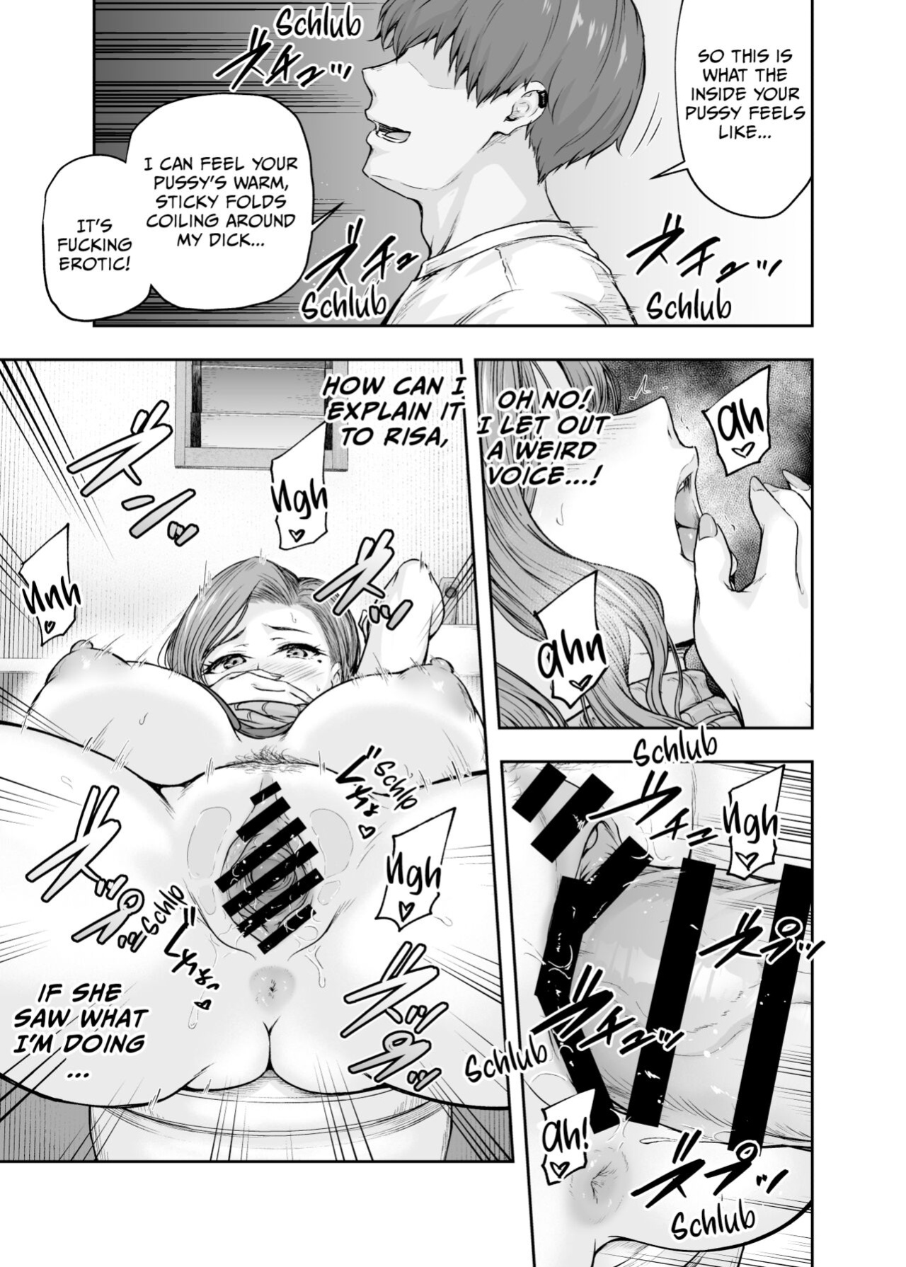 [Sazareito (Ohnaka Ito)] Mama ga Muchuu na Musume no Kareshi 1 - Kono Chinpo wa Kyouikujou Yoroshikunai node Mama ga Shori Shimasu. [Vivid Rabbit Translation]
