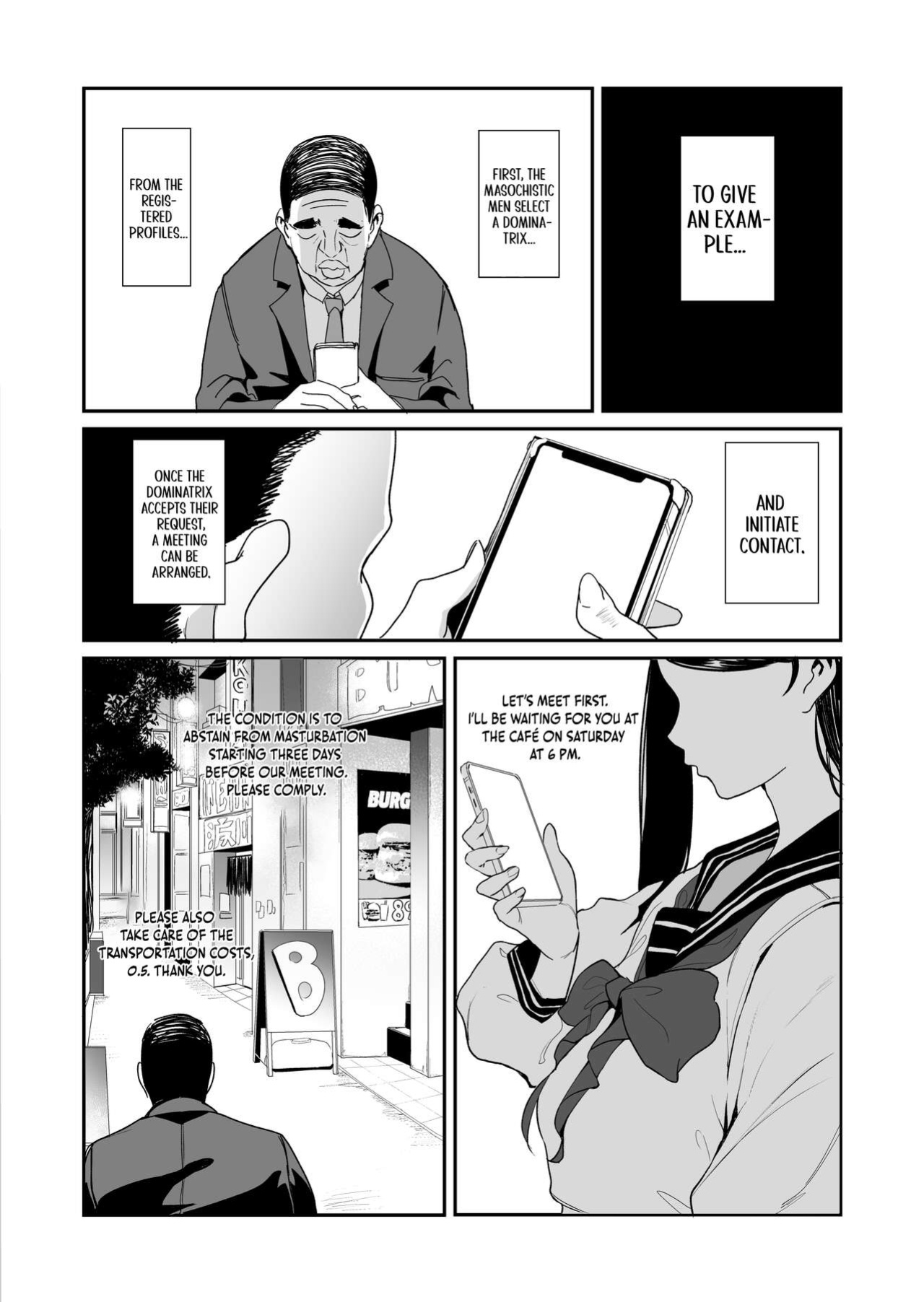 [SOUND MILK (Otochichi)] Maso-katsu -Appli de Joou-sama o Sagashite Choukyou Sareru Maso Otoko-tachi- | Masochistic Life -Masochistic Men searching for and being trained by Dominatrix through an App (FULL ENG)