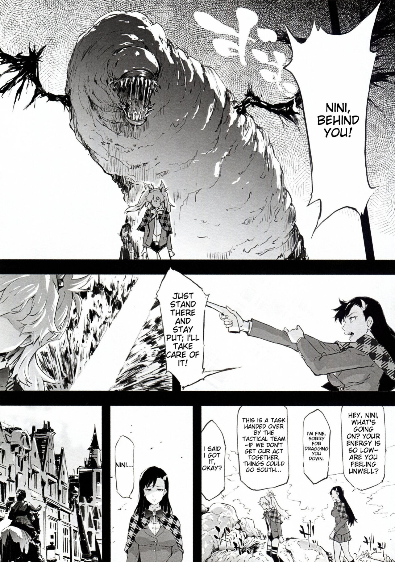 (C104) [ONOKORODOU (Shiki Takuto)] BITCH BITCH (BURN THE WITCH) [AI Translated]
