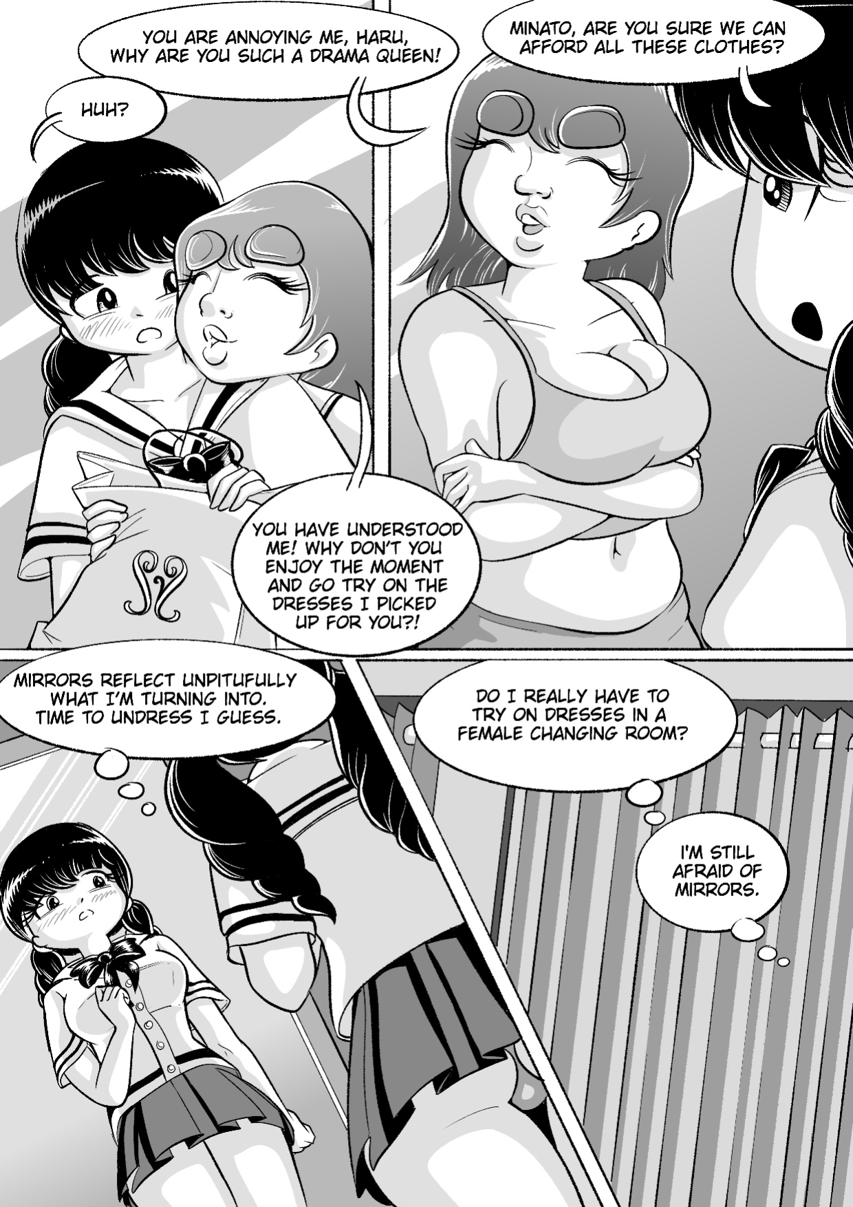 I tried female hormones to become a crossdresser Idol (black and white)