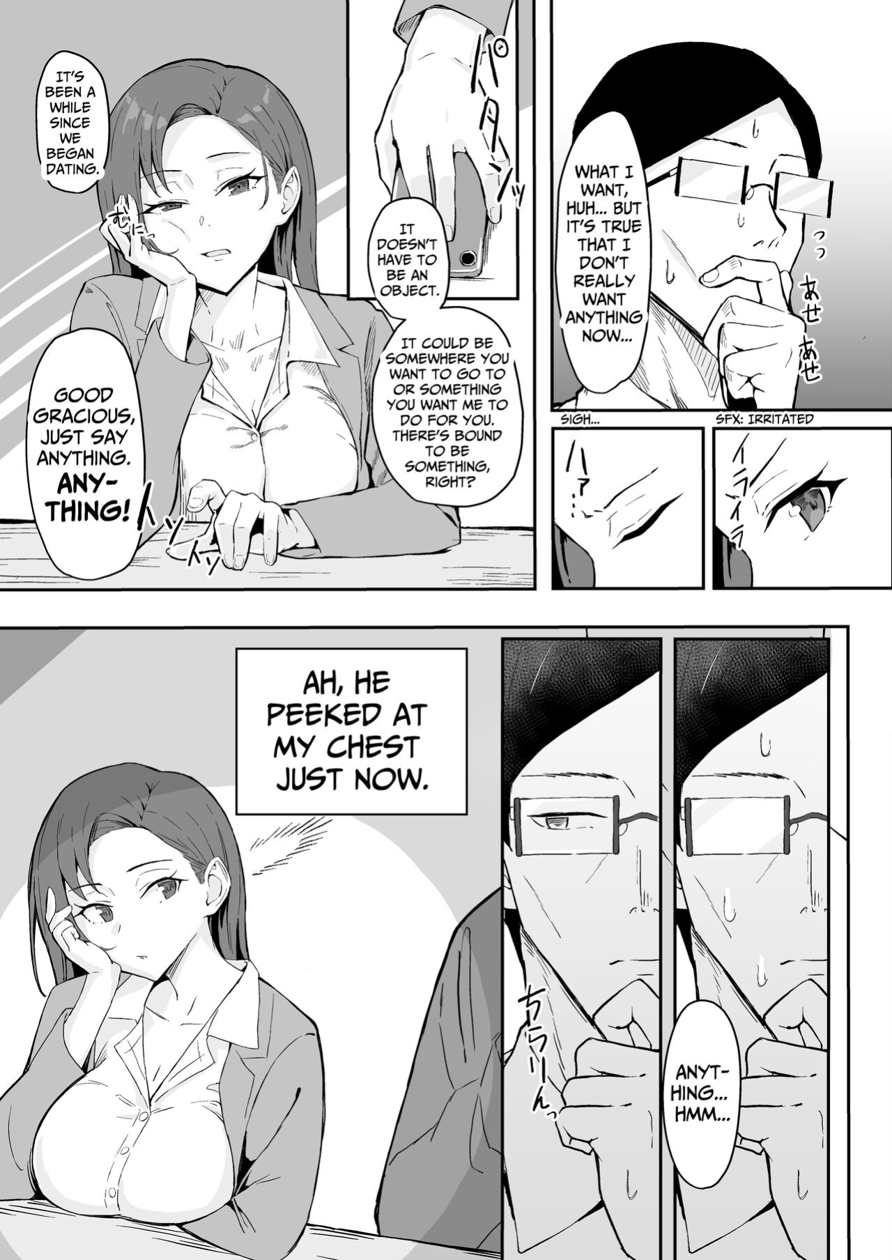 [Sukebe Hatsudensho (Hatsuden Pengin)] Cool-kei Toshiue BariCare Kanojo Songen Hakai Wakan | Cool Carrier Focused Girlfriend ~Consensual Dignity Destruction~ [Nameless]