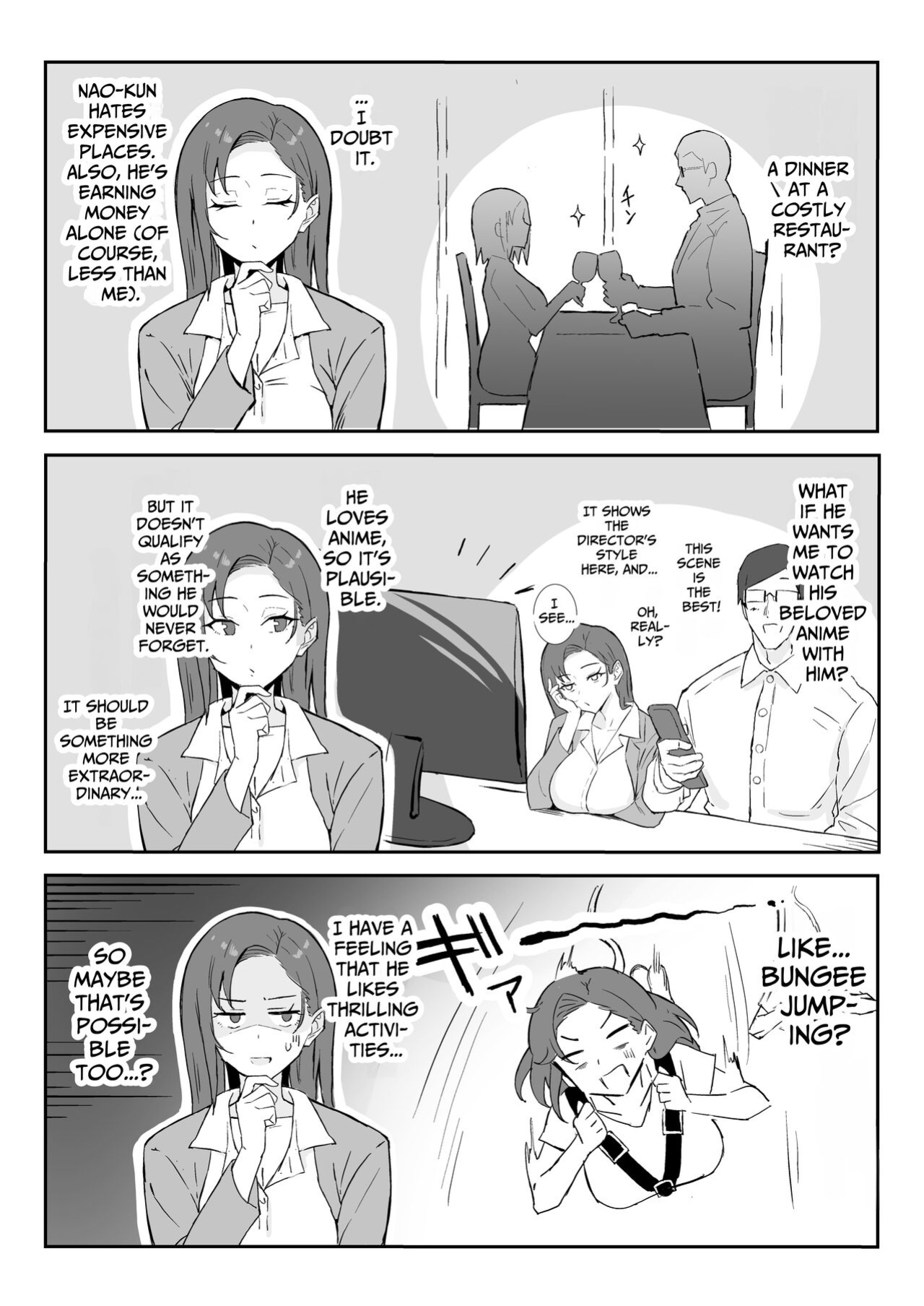 [Sukebe Hatsudensho (Hatsuden Pengin)] Cool-kei Toshiue BariCare Kanojo Songen Hakai Wakan | Cool Carrier Focused Girlfriend ~Consensual Dignity Destruction~ [Nameless]