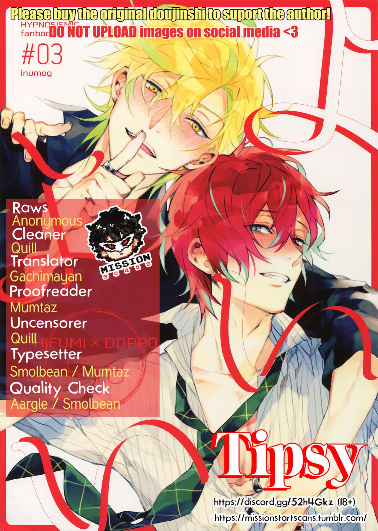 (Crazy Lyric Battle 2) [inumog (Fujino, Marumo)] Yoi Yoi (Hypnosis Mic) {MissionStart Scans}