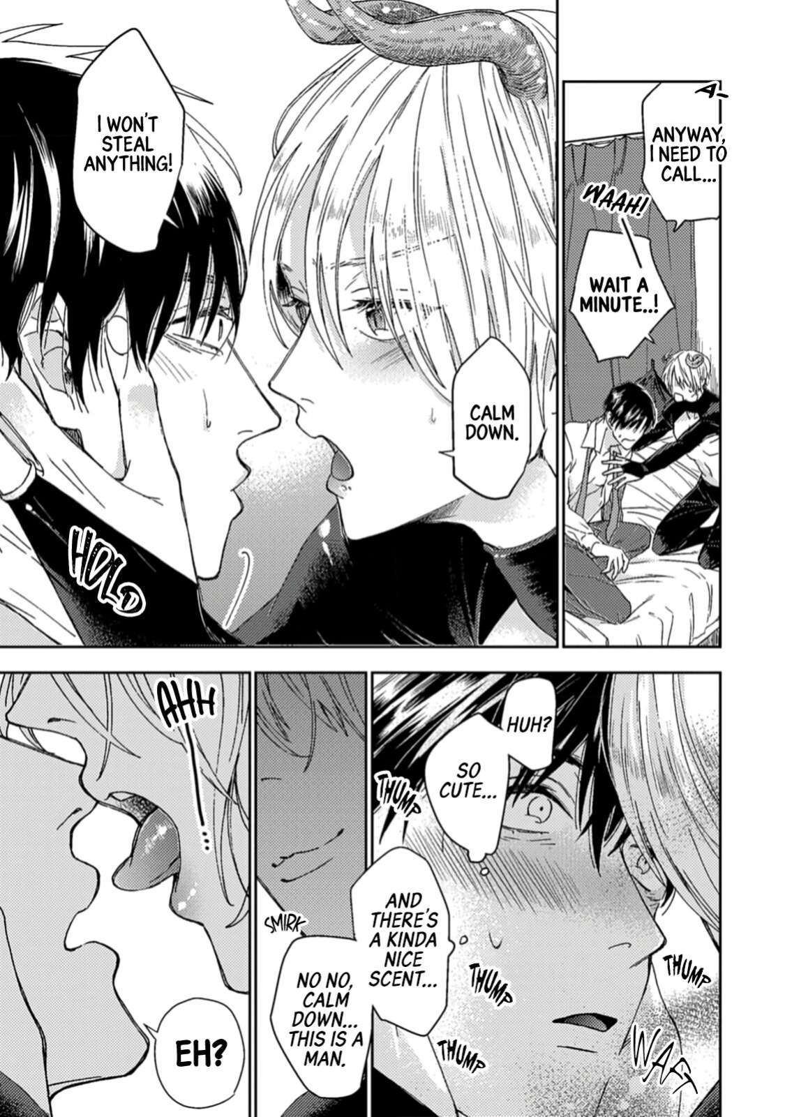[Kamaboko Teishoku (Kyomu-chan)] Shachiku Riman ha Inma-kun ni Semeraretai {BL-DOT-CUM}
