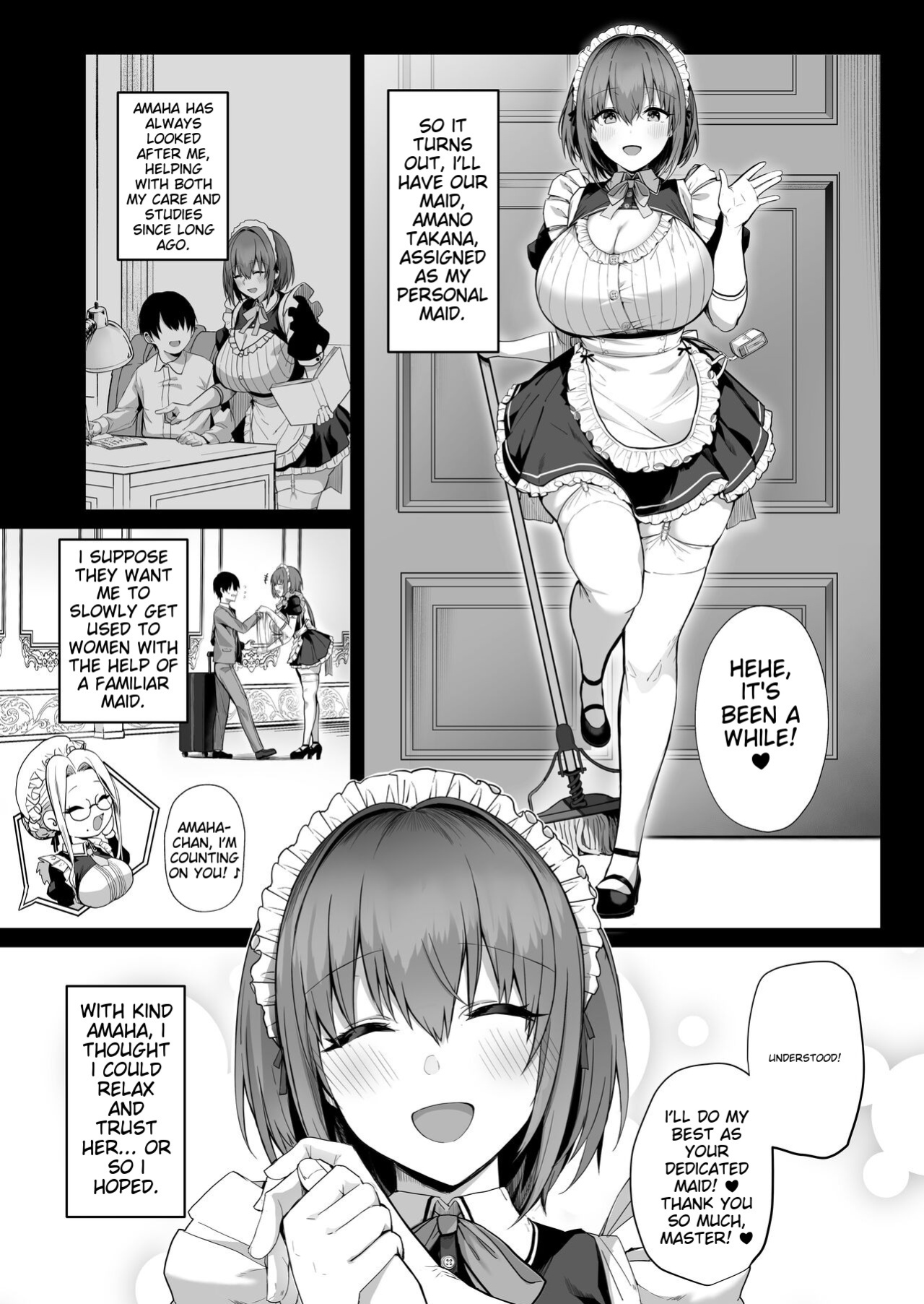 [Flock Blue (Blue_Gk)] Love Maid -Yasashikute Amaama na Kyonyuu Ero Maid San to SEX Shimakuru Ohanashi- | Love Maid -A Story of Wild Escapades With a Sweet and Tender Busty Erotic Maid!-