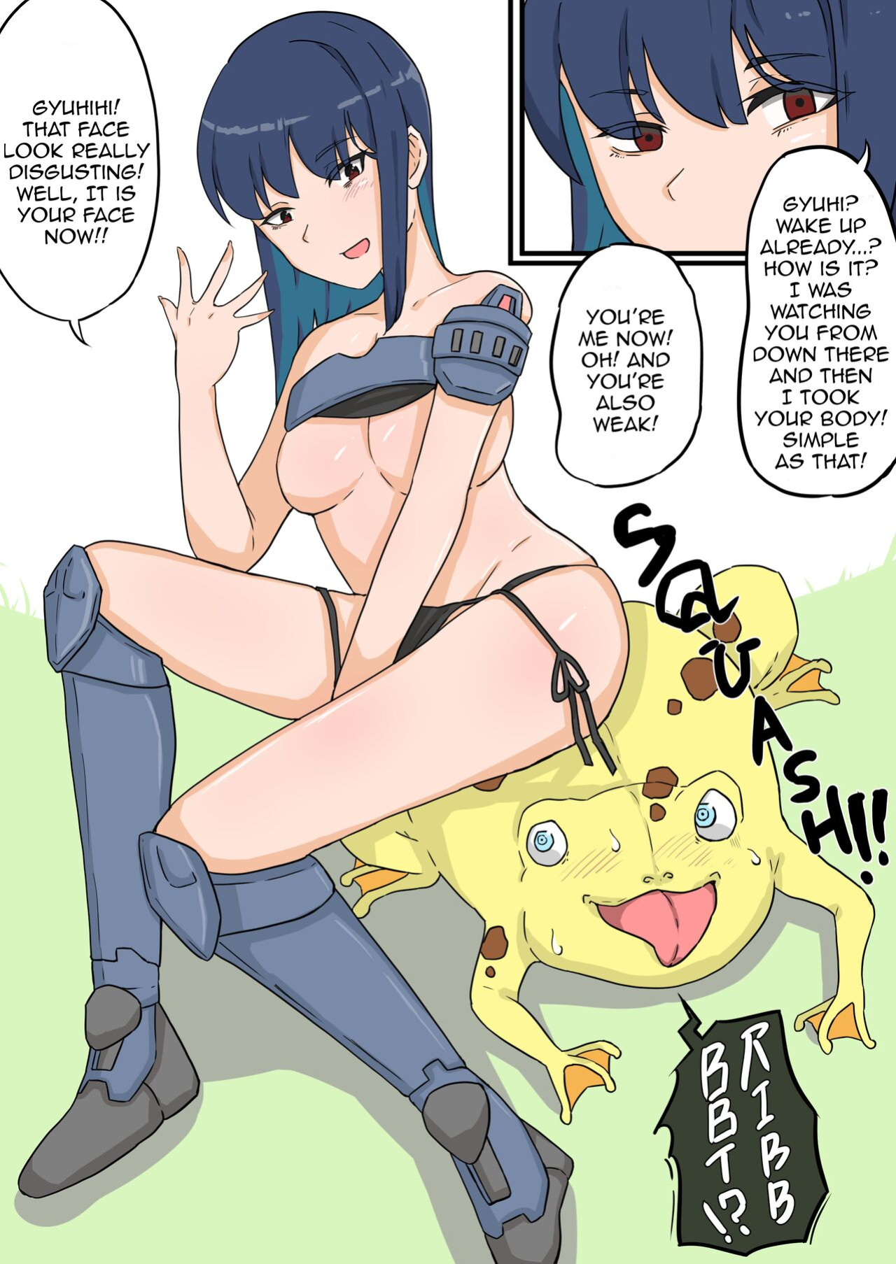 [Chihiro] Onna Kishi to Kaeru-gata Majuu no Irekawari RE | Female Knight and Frog Monster Swap RE