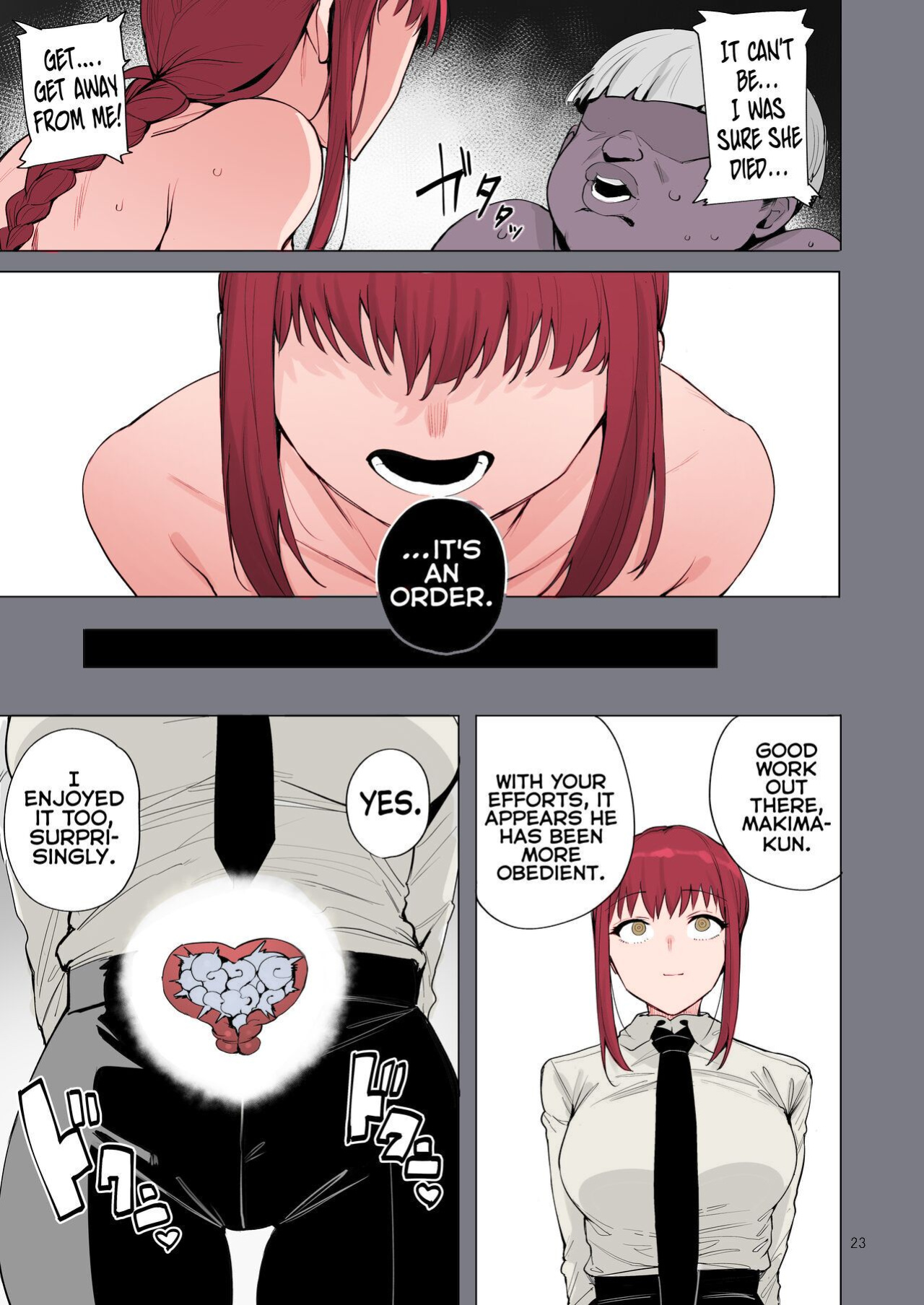 Makima VS Chinpo no Akuma (Chainsaw Man)(wakamaker) color by proyectoanimeh