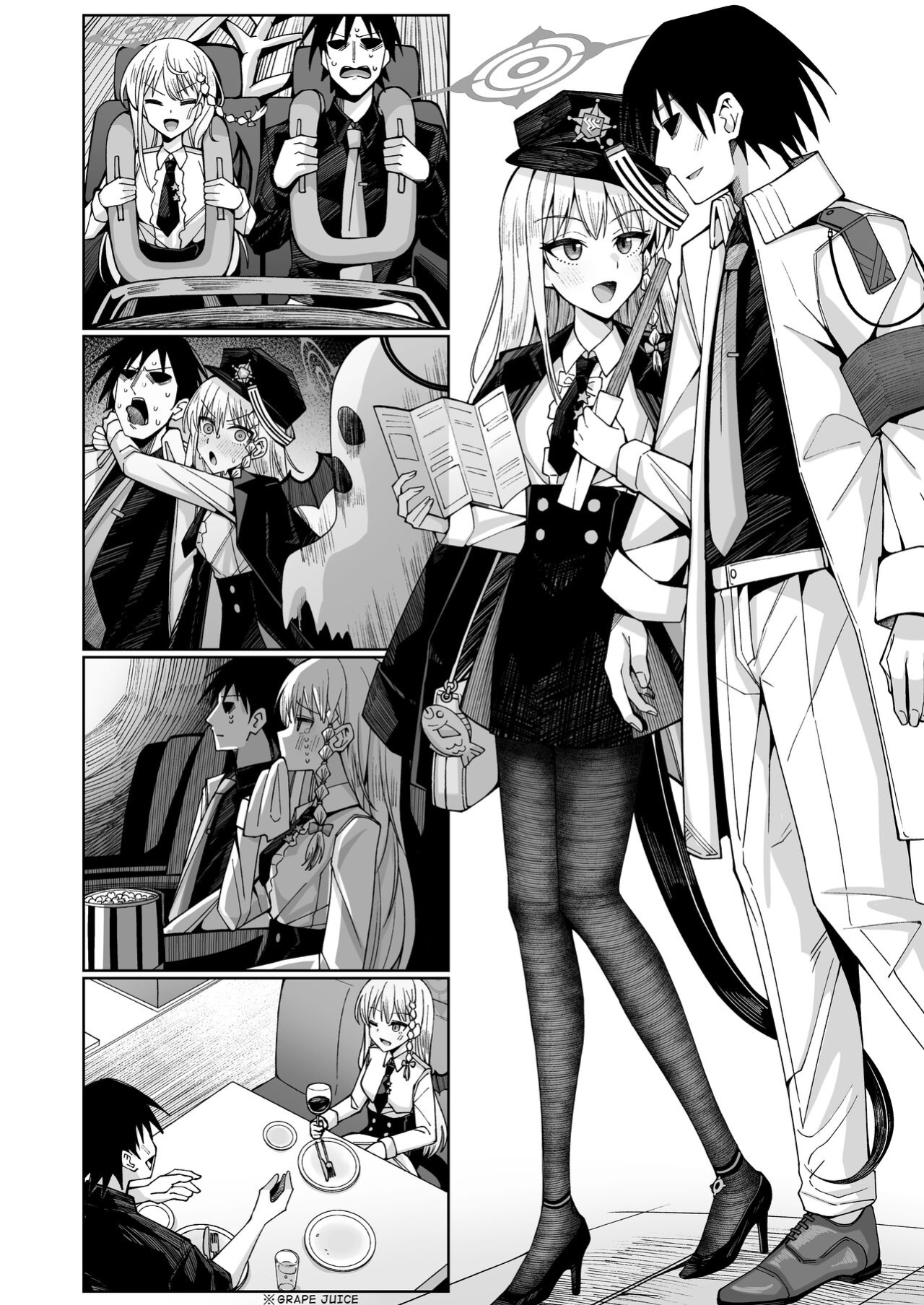 [Gaikotsu no Spare Rib (Kurohagane)] Awaku Koi Nioi, Amaku Ai ni Yoi. | A Waft of Romance, A Draught of Passion. (Blue Archive)
