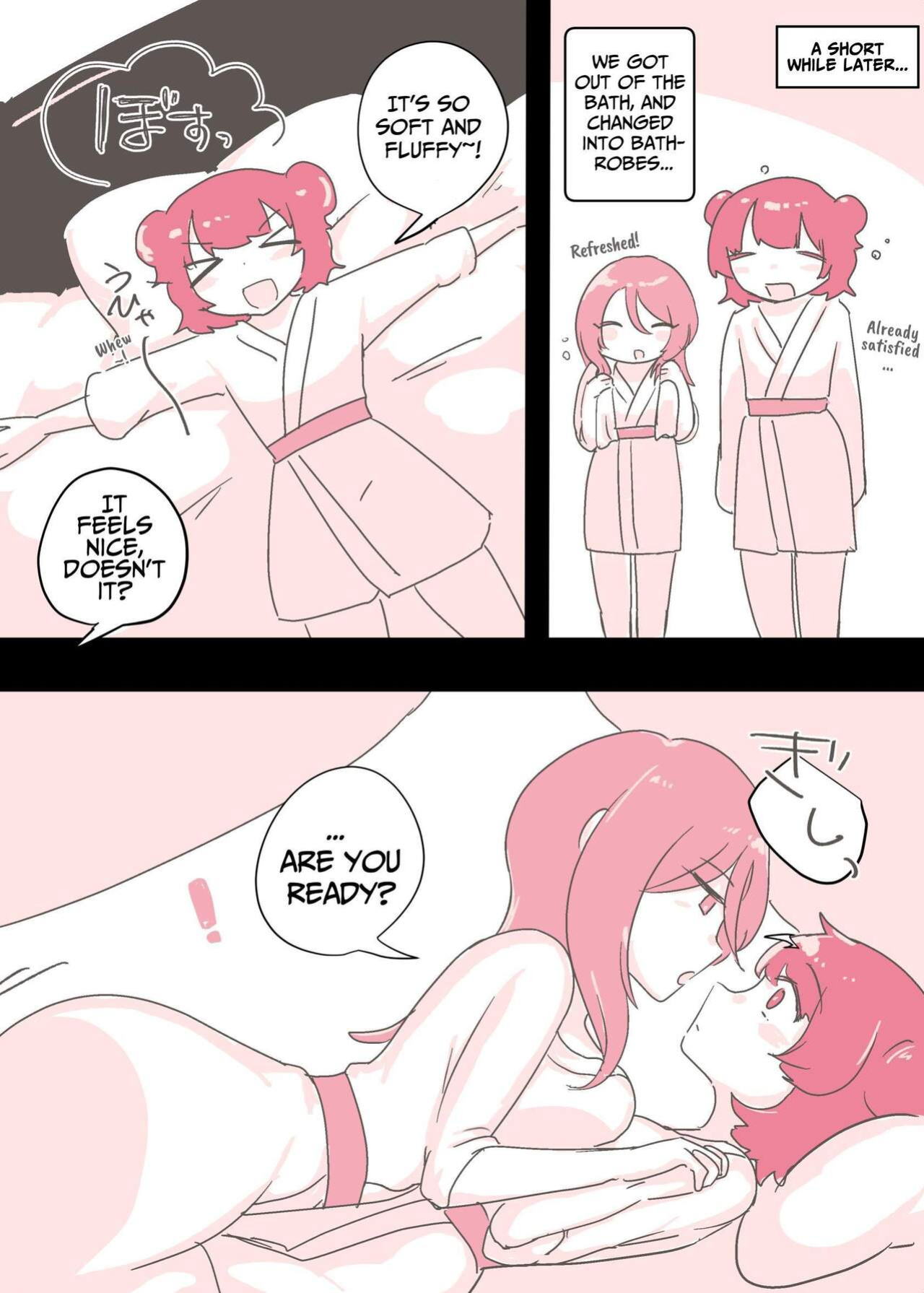 [Amai Shoujo Koubou (Amai Meiden)] Psycho Les Senpai ga 1000-bon Ureta Kinen ni Les Fuuzoku ni Itte Kimashita Repo | Psycho Lesbian Senpai Sold 1000 Copies Memorial Lesbian Brothel Experience Report [Kusanuu]