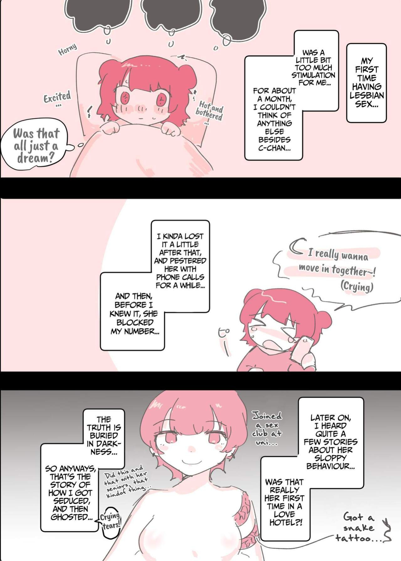[Amai Shoujo Koubou (Amai Meiden)] Psycho Les Senpai ga 1000-bon Ureta Kinen ni Les Fuuzoku ni Itte Kimashita Repo | Psycho Lesbian Senpai Sold 1000 Copies Memorial Lesbian Brothel Experience Report [Kusanuu]