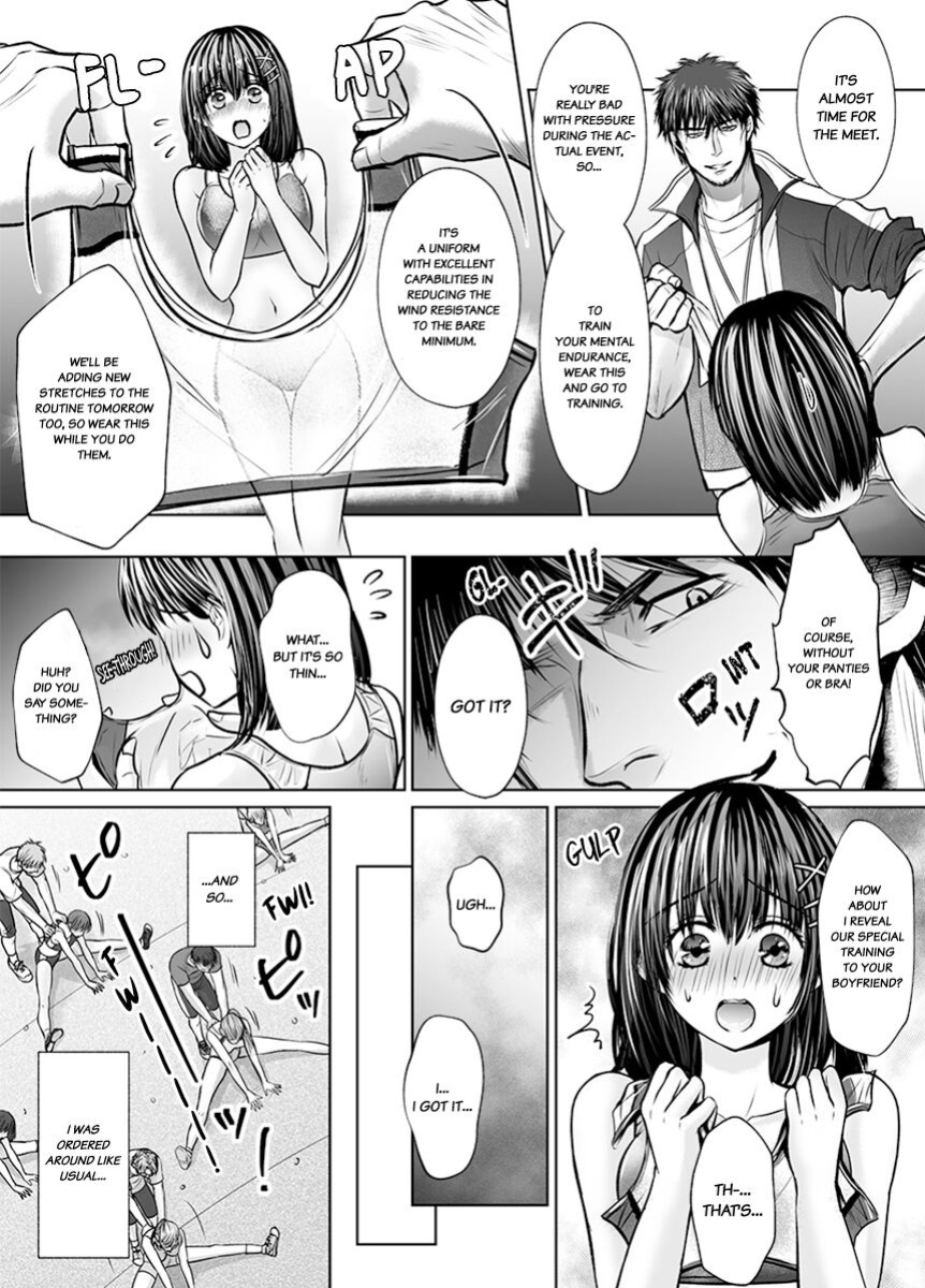 [Amazato] Kareshi no Menomaede… Haitteru!? ~Zetsurin Coach no Namahame Zecchou Shidou~ 1-3 | Fucked in Front of My Boyfriend! Bareback Orgasm Drills With My Coach 1-3