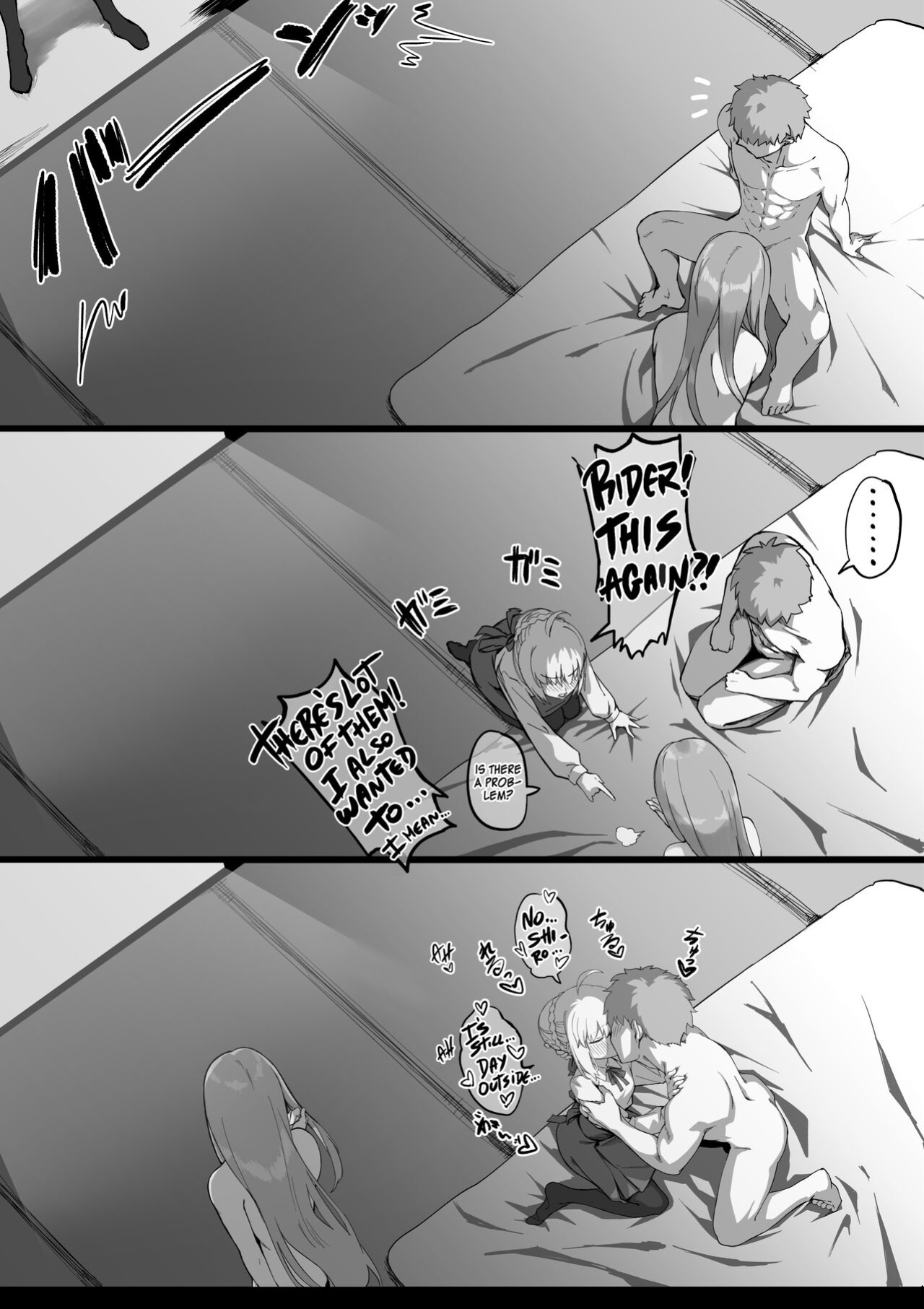 [Chiizu Ore] Saber & Rider to 3P (Fate/stay night) [Kinsei Translations]