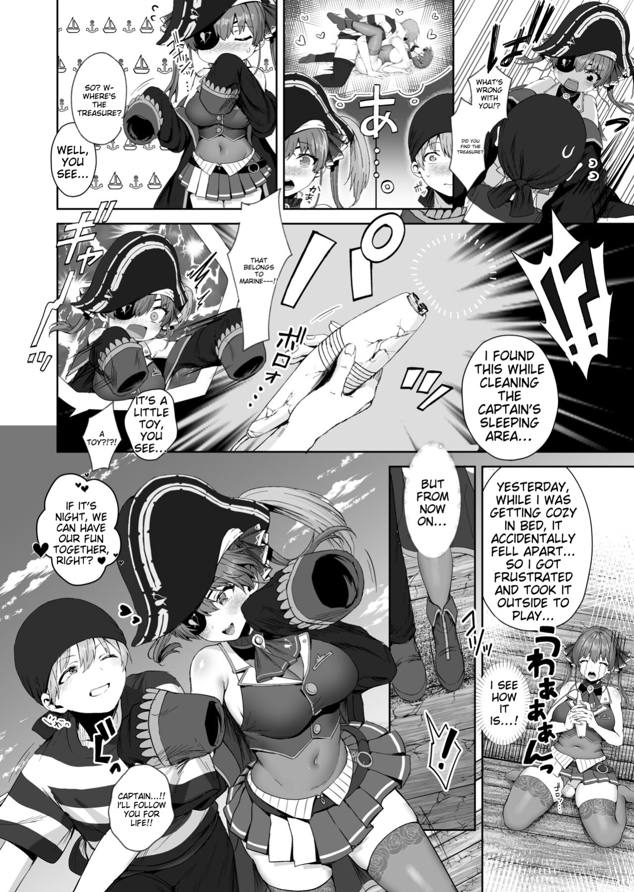 [Tabibitto (Tabiguchi Kouji)] Marine Senchou to Hajimete no Yoru - First night with Captain Marine (Houshou Marine)