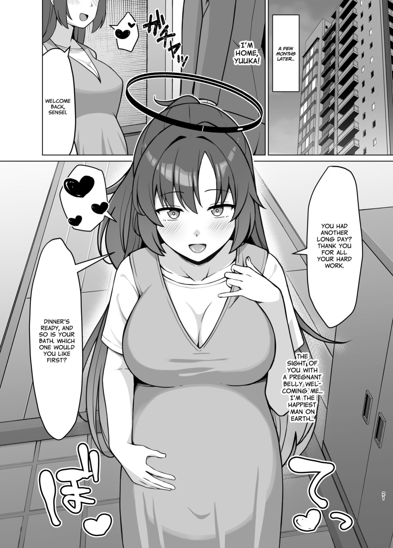 [Nekolovelandou (Nekojima)] Hatsujou Yuuka o Haramaseru Hon | Getting Yuuka pregnant while she's in the mood (Blue Archive) [Project Valvrein]