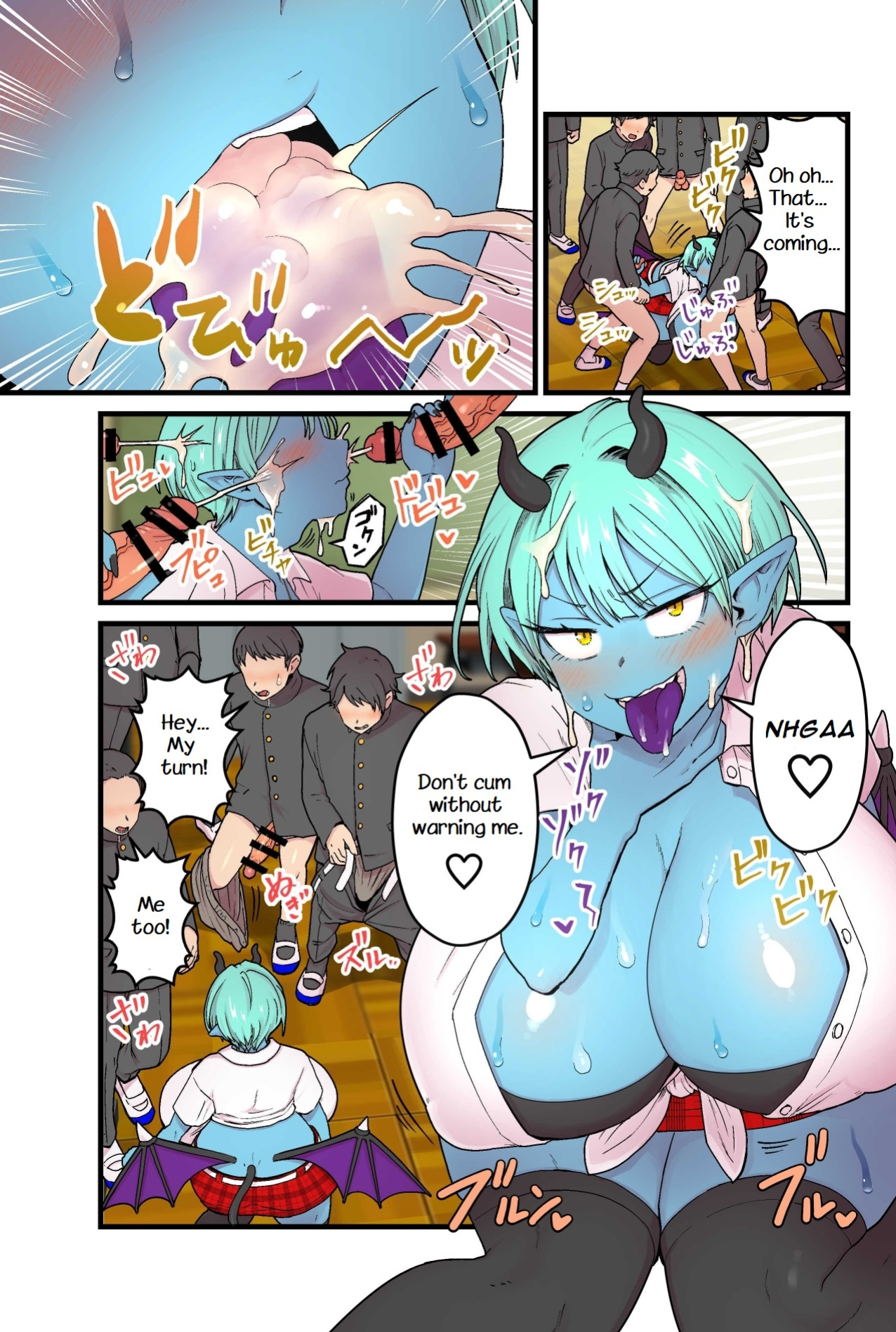 [kitsunekopandanuki (pandanuki)] Aohada Inma to Kiseichuu / Blue skinned succubus and parasitic insect