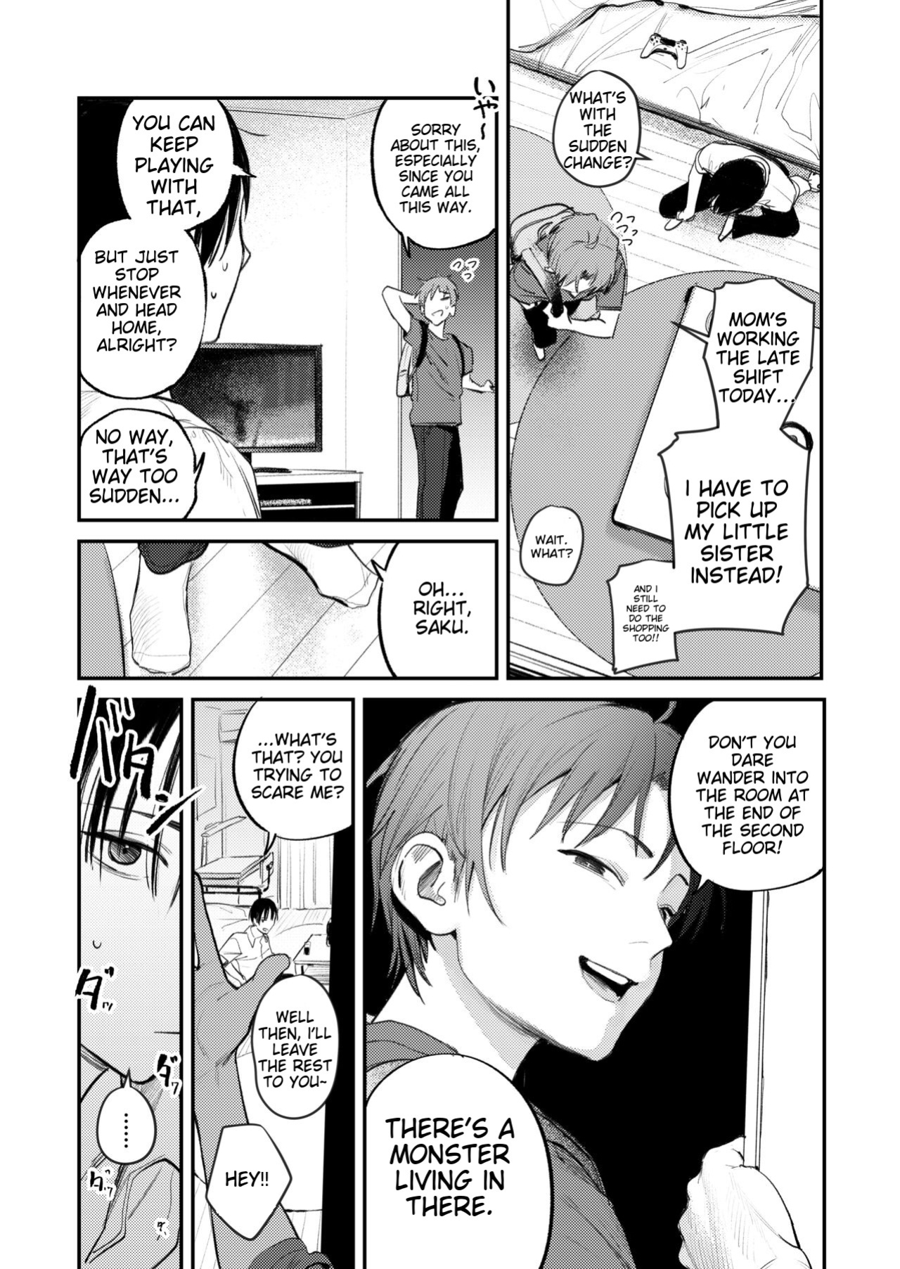 [Momojiru Teien (Momokumo)] Mamono no Heya ~6 nen-buri ni Saikai shitara Hikikomori NEET ni Natteita Shinyuu no Onee-san ni Semararete Seieki o Shiboritorareru Hanashi