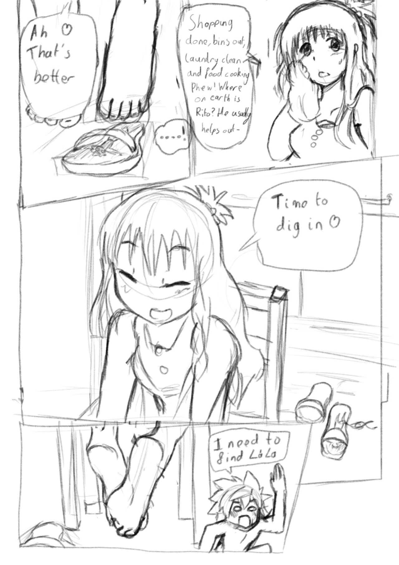 [Teniko] To Love Ru Foot Comic (Sketch)