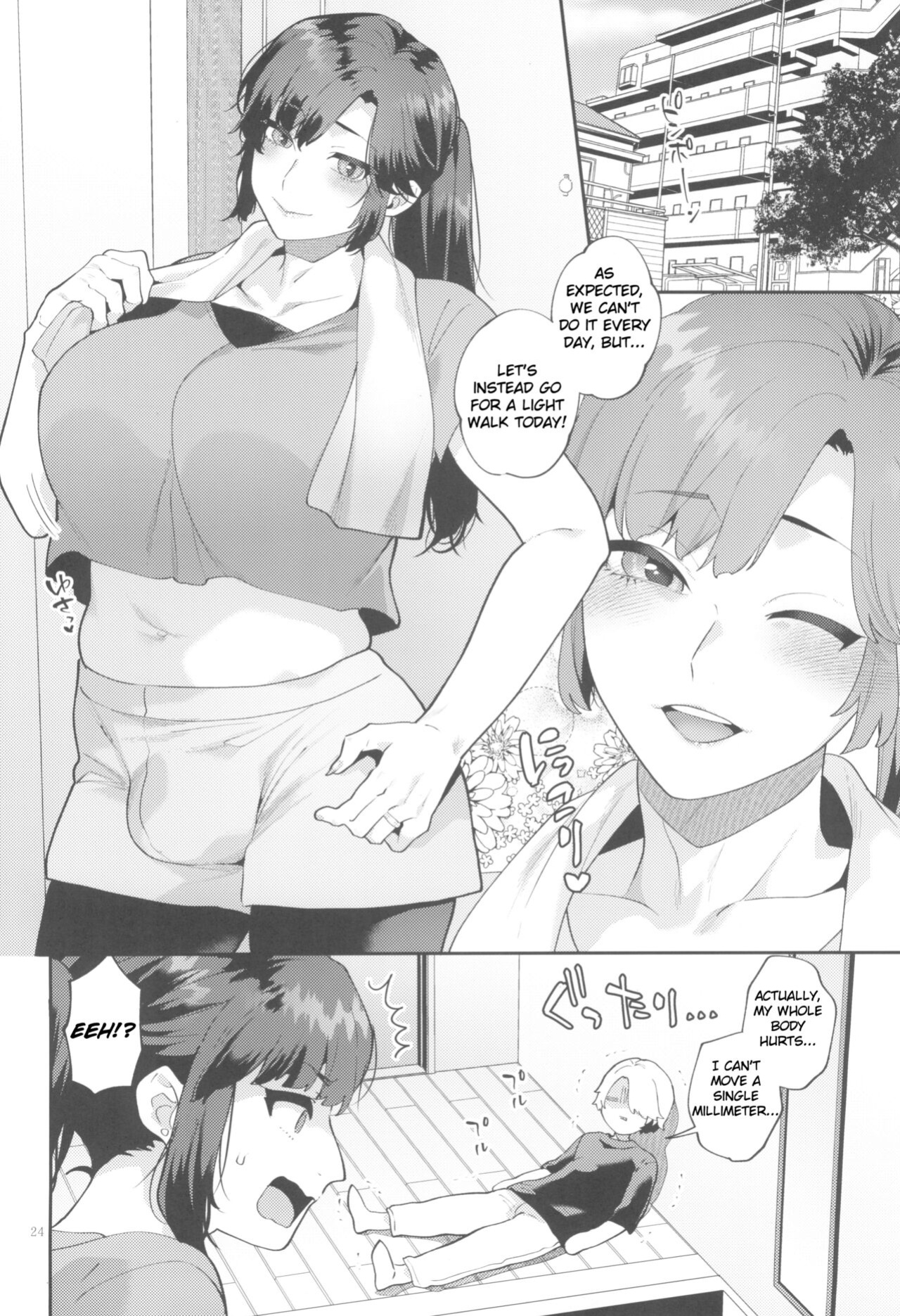 (Futaket 33) [Granada no Sora (Mogiki Hayami)] Shemale Oku-san to Sex Workout | Sexual Workout with the Shemale Housewife Nextdoor [TheFrogManScans]