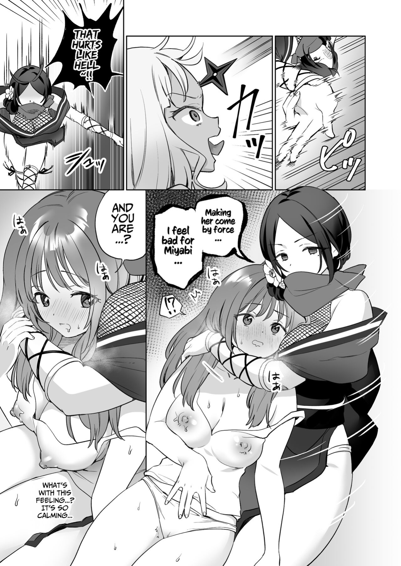 [Gutsutoma (Tachi)] Yuri Kakusei Succubus vs Yuri Kakusei Kunoichi ~Watashi no Karada de Yuri Ecchi Battle suna!~ | Lesbian Awakening: Succubus vs Kunoichi! ~Don't Use My Body to Fight your Sexy Lesbian Battle~ [Kusanuu]