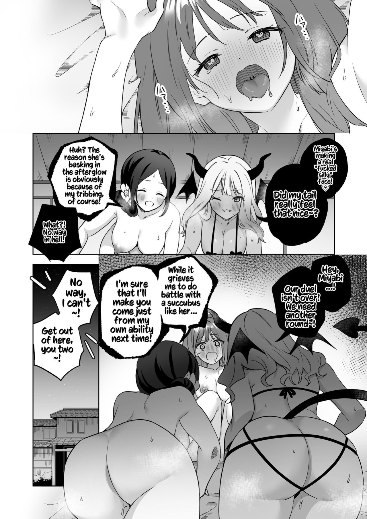 [Gutsutoma (Tachi)] Yuri Kakusei Succubus vs Yuri Kakusei Kunoichi ~Watashi no Karada de Yuri Ecchi Battle suna!~ | Lesbian Awakening: Succubus vs Kunoichi! ~Don't Use My Body to Fight your Sexy Lesbian Battle~ [Kusanuu]