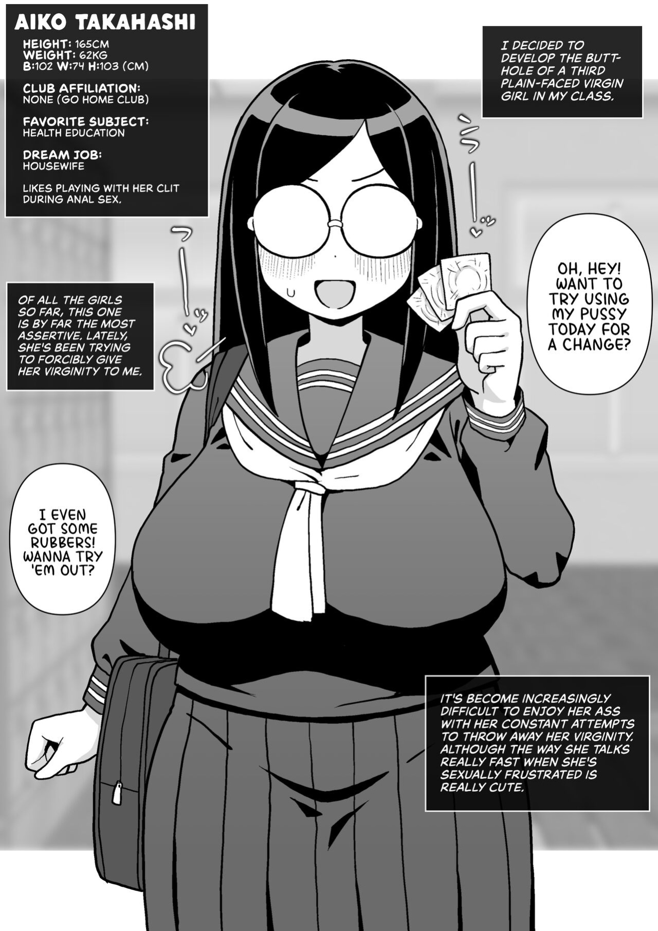 [Surudoiman no Irutokoro (Norihito)] Mob-gao Doukyuusei o Shojo no Mama Anal Kaihatsu shita Hanashi | Anal development of my plain-faced virgin classmates [head empty + Wiimouto]
