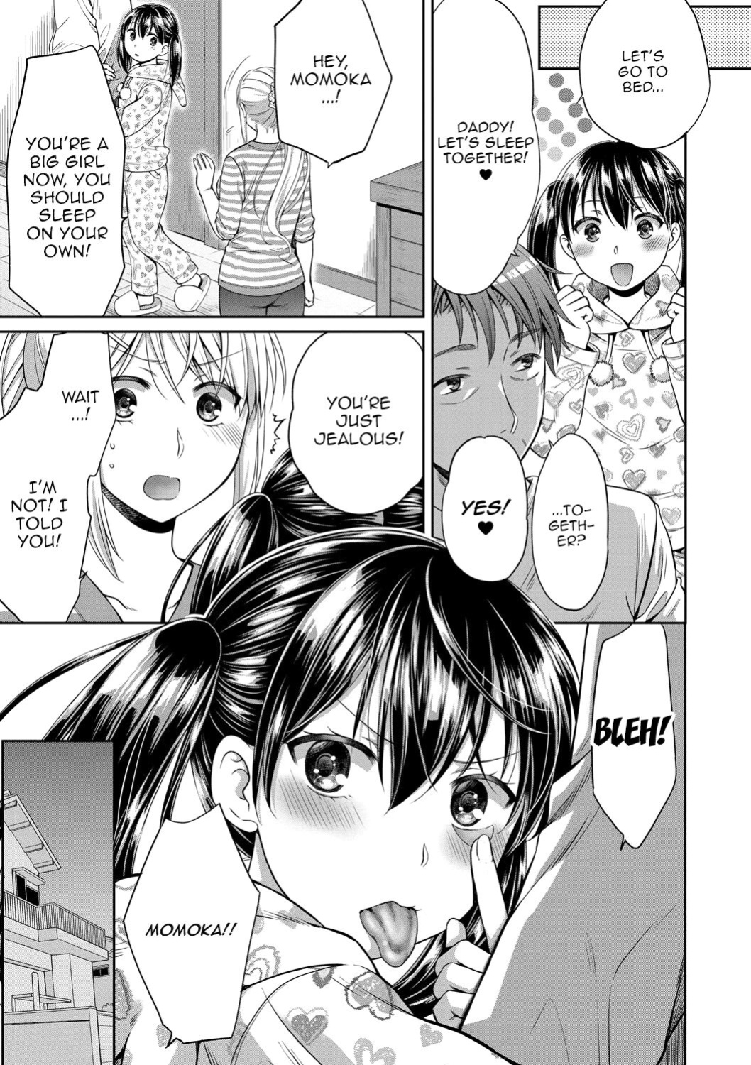 [Harusawa] Nisemono Kazoku - Gifu ni Ochite Iku Musume | Daughter Falling Into Stepfather Ch.1-5