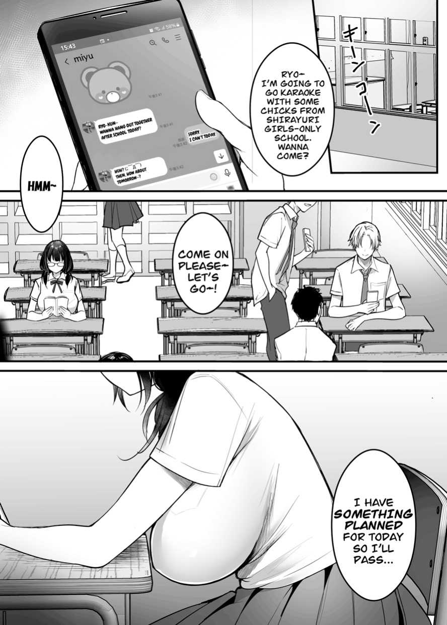 [Super Ichigo-chan (Misaoka)] Kareshi-mochi Jimi-ko no Koukishin 〜 Damenano ni… Ikemen Kara no Sasoi wa Kotowarenai 〜 [CarlJPTL]