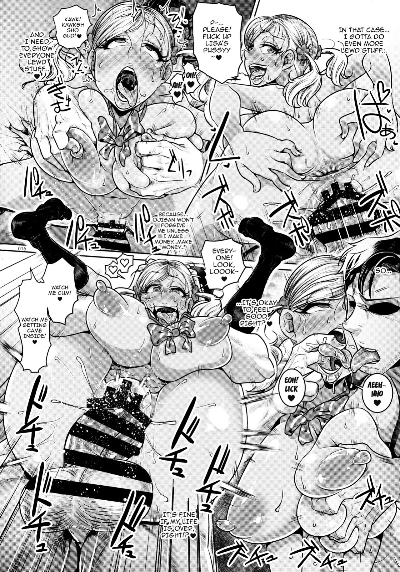 [Hachimidosan (Toge Toge)] Yonaoshi Oji-san VS Chikan Enzai Kuro Gal JK / The Old Man Striving To Change The World VS The Black Highschool Gyaru That Falsely Accuses People As Molesters