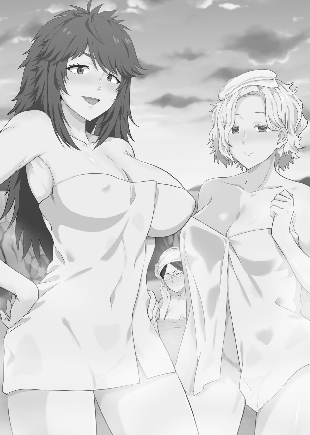 [Nikoushikou (Nekosaki Aoi)] Going On A Hotspring Trip With Tomos Mom And Her Friends! (Tomo-chan wa Onnanoko!)