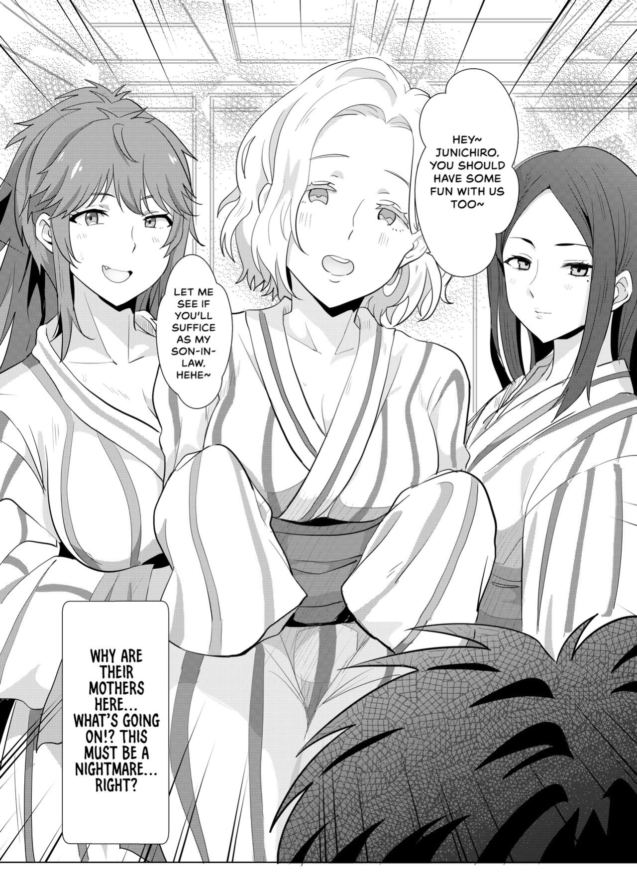 [Nikoushikou (Nekosaki Aoi)] Going On A Hotspring Trip With Tomos Mom And Her Friends! (Tomo-chan wa Onnanoko!)