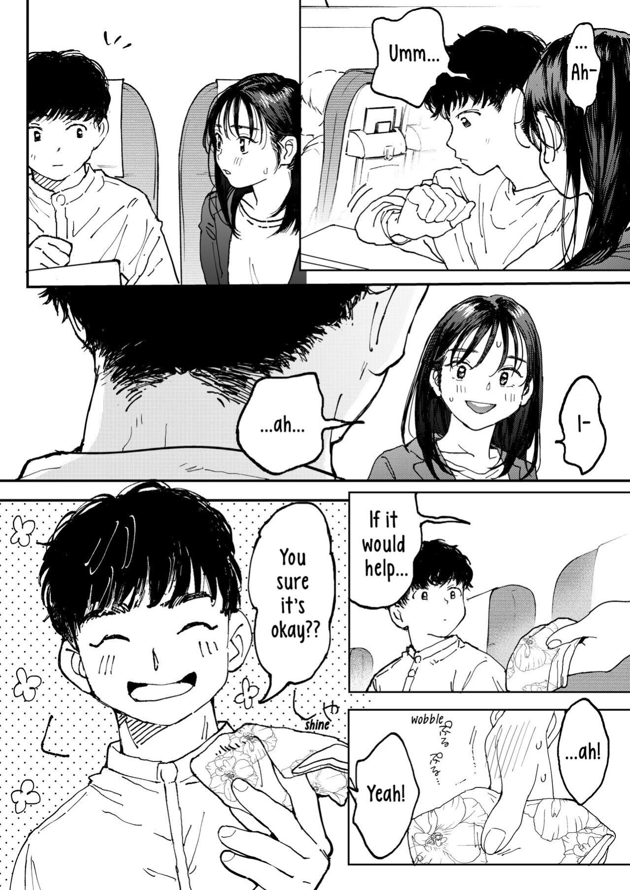 [Denbu Momo] Muramura OL-san wa Hikouki no Naka demo Seiyoku o Mitashitai | Horny OL-san, even on an Airplane, Wants To Satisfy Her Sexual Desires