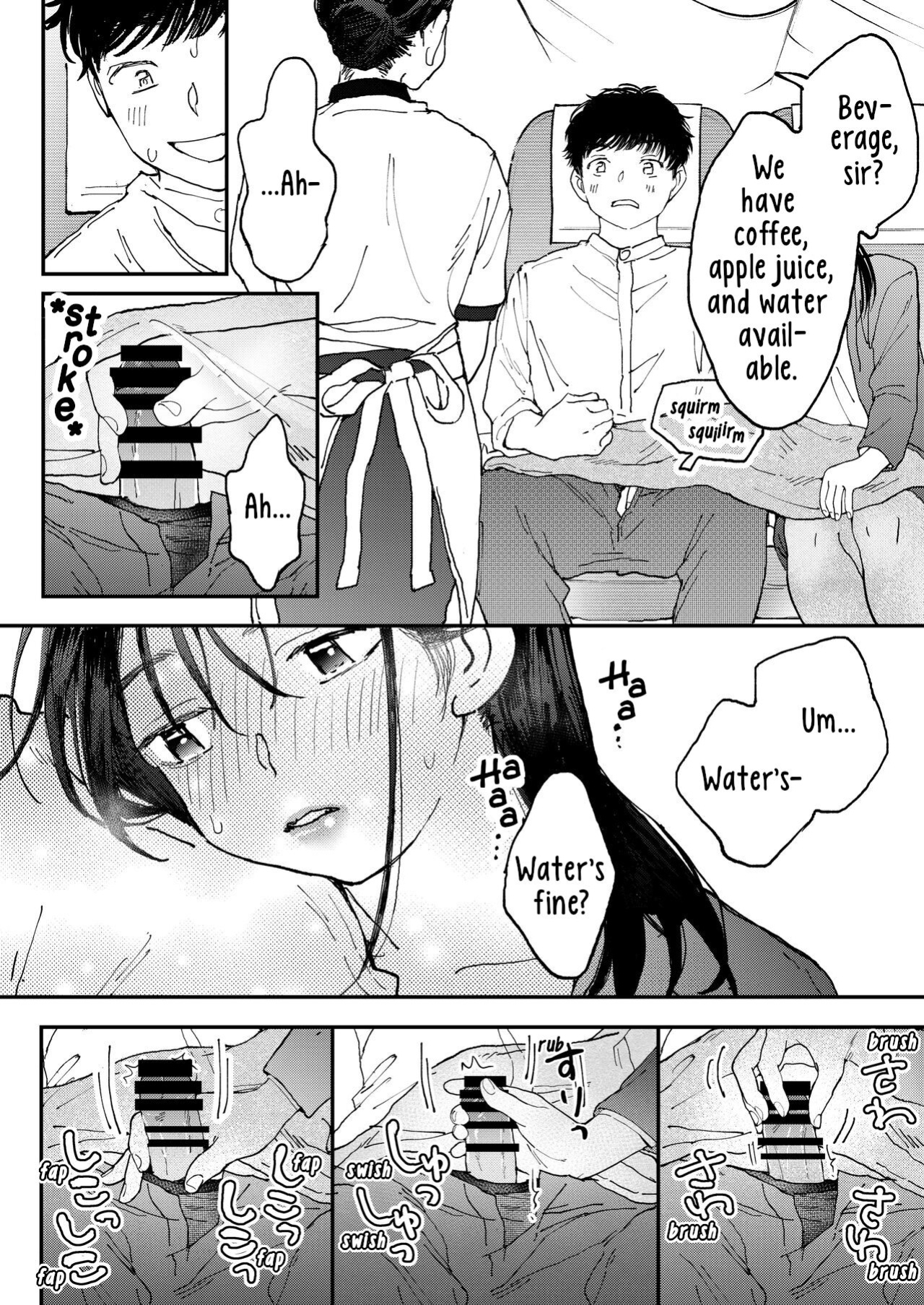 [Denbu Momo] Muramura OL-san wa Hikouki no Naka demo Seiyoku o Mitashitai | Horny OL-san, even on an Airplane, Wants To Satisfy Her Sexual Desires