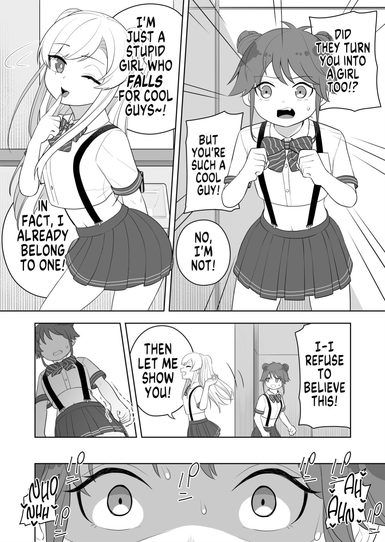 [Amuai Okashi Seisakusho (Ochita Ato Daisuki Samurai, Ahoge Kinoko)] Kyousei Gimukyouiku! TS Ecchi na Onnanoko Kunrenkou! 2 | Correction and Duty Education! Training School for Lewd TS Girls! 2 [GTF]