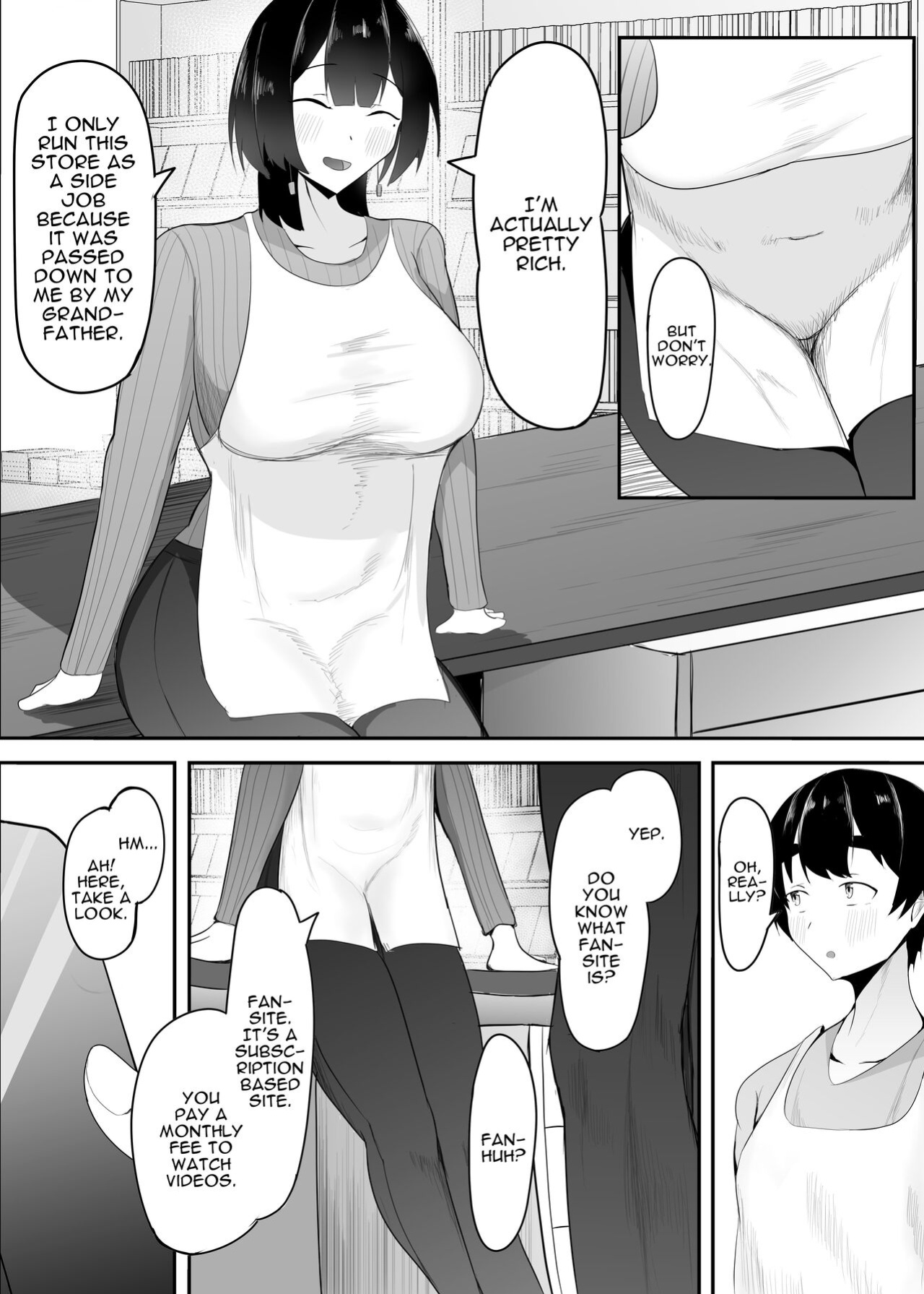 [Ikki Ichiyuu] Kyonyuu Tenchou no Itazura | Busty Shop Manager's Prank [Darg777 Translations]