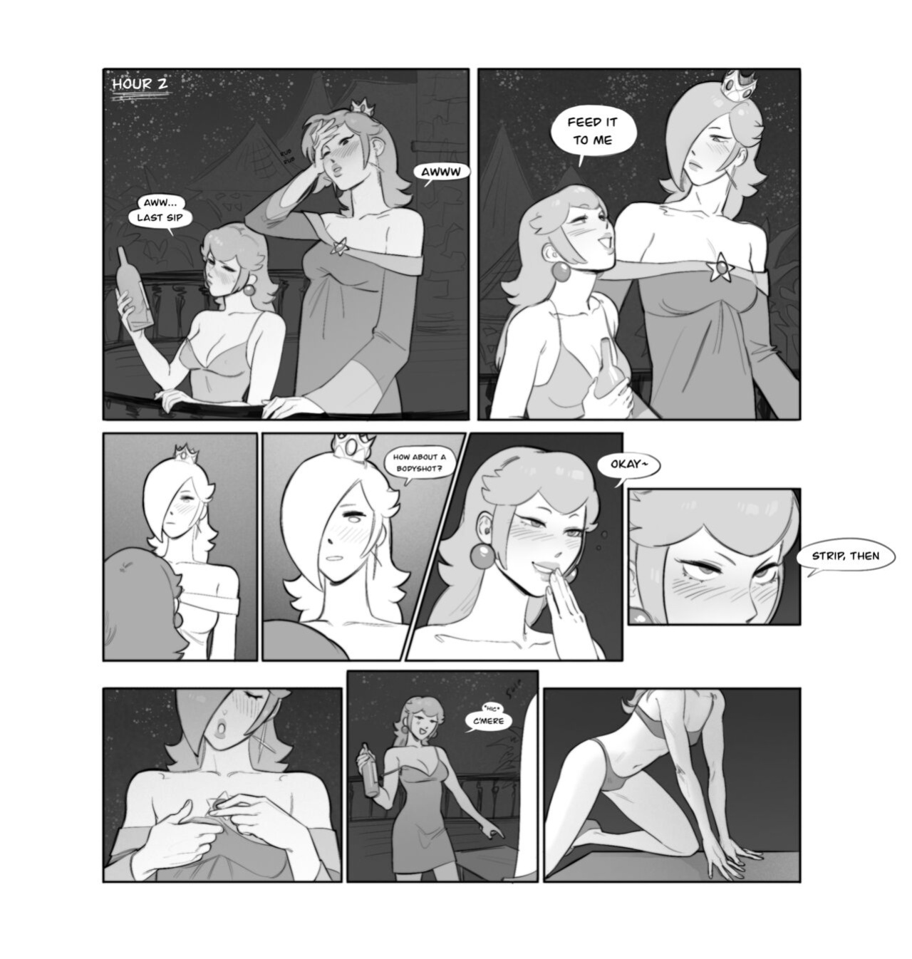 [Scubaby] Rosalina x Peach (Super Mario Bros.)