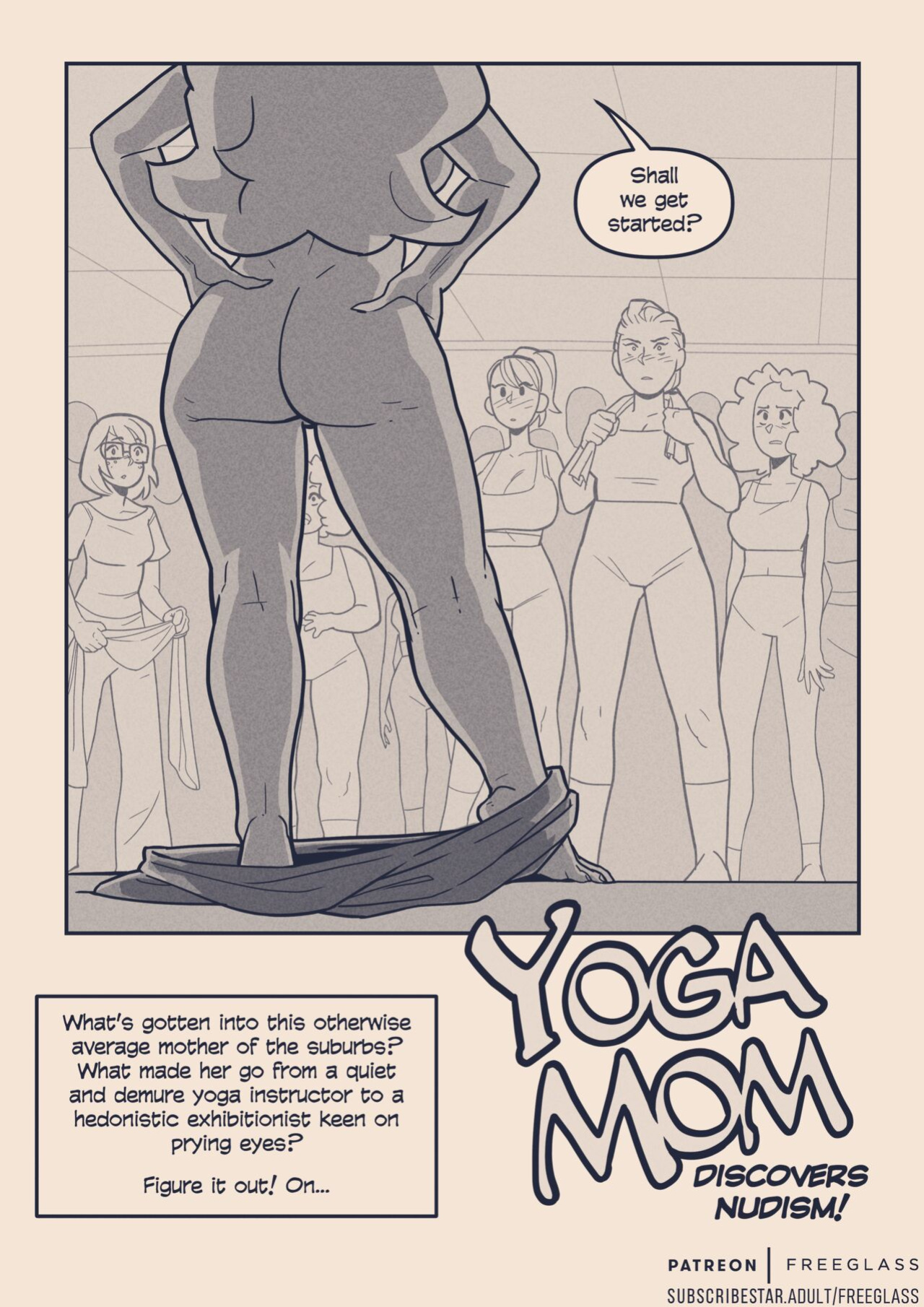 [FreeGlass] YOGA MOM discovers Nudism! [incomplete]