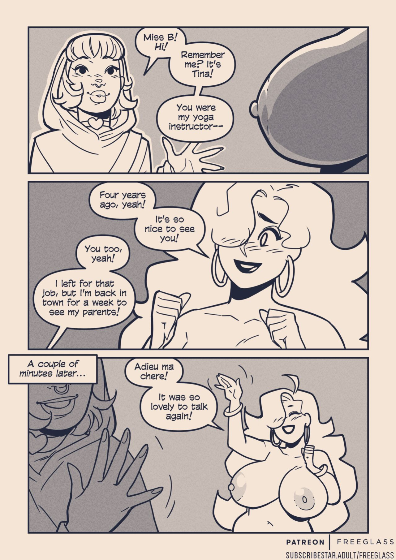 [FreeGlass] YOGA MOM discovers Nudism! [incomplete]