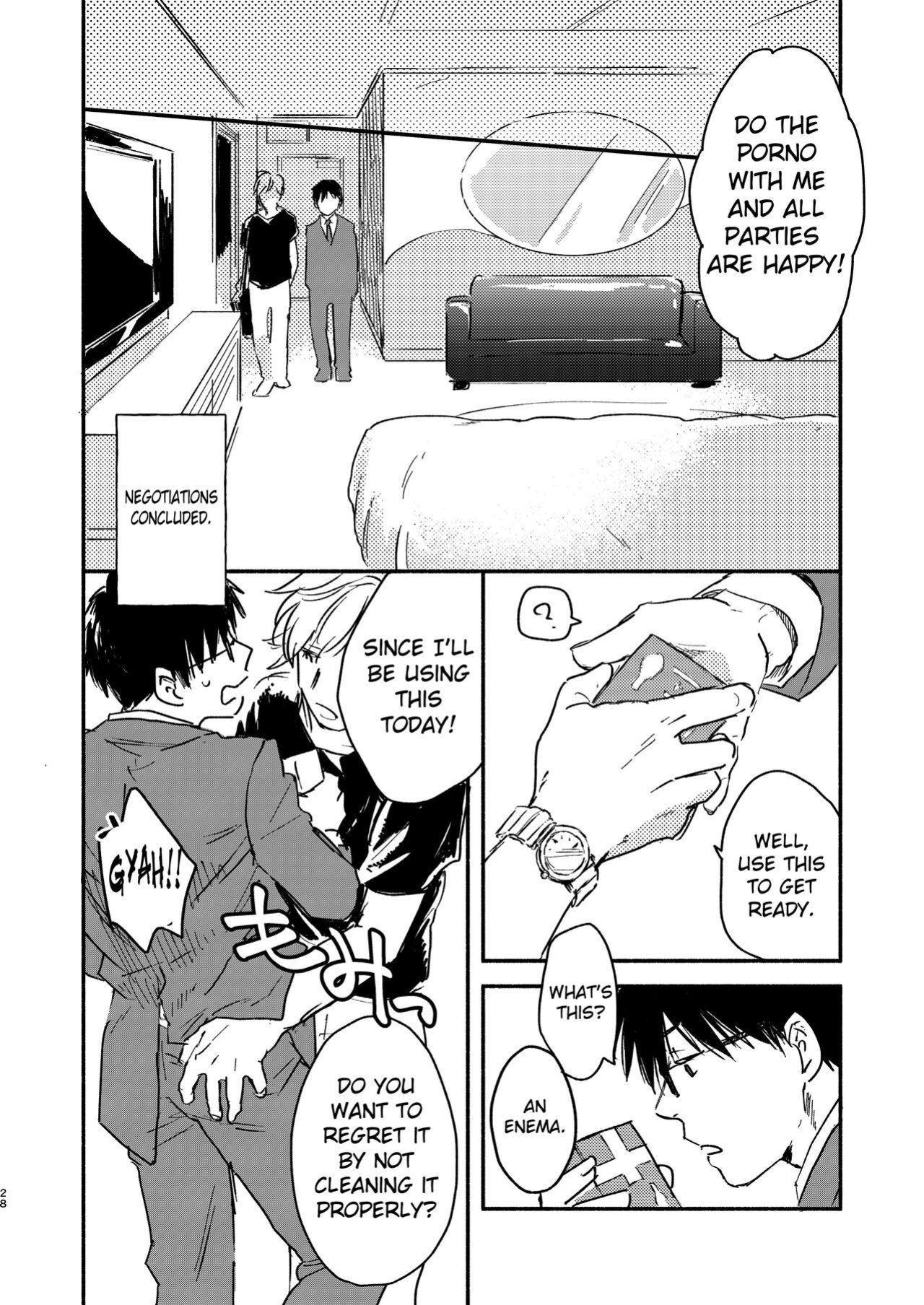 [Bunny bell boy (Kosaka Tsun)] Nonke Ryman ni Sharei o Chiratsukasete xx Shite Moratta | Having Sex With the Straight Salaryman by Dangling a Reward for Him