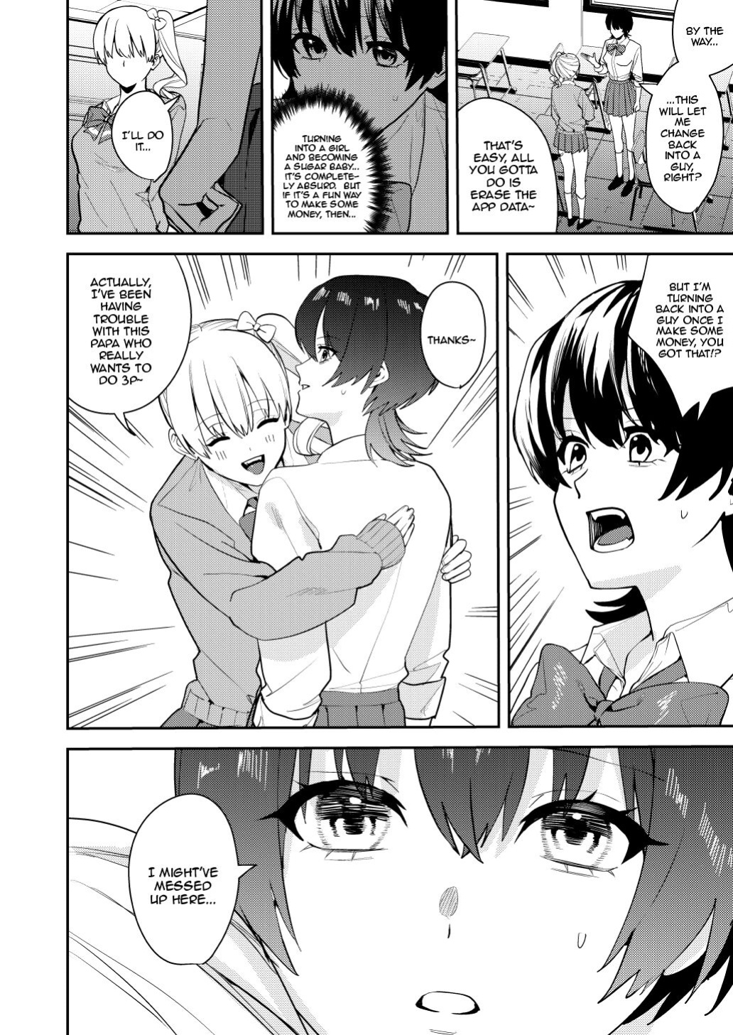 [Amuai Okashi Seisakusho (Betty, Konozama)] Papakatsu Nyotaika de Tanoshiku Kasegu! / Having Fun And Earning Some Money By Prostituting Myself After Turning Into A Girl!