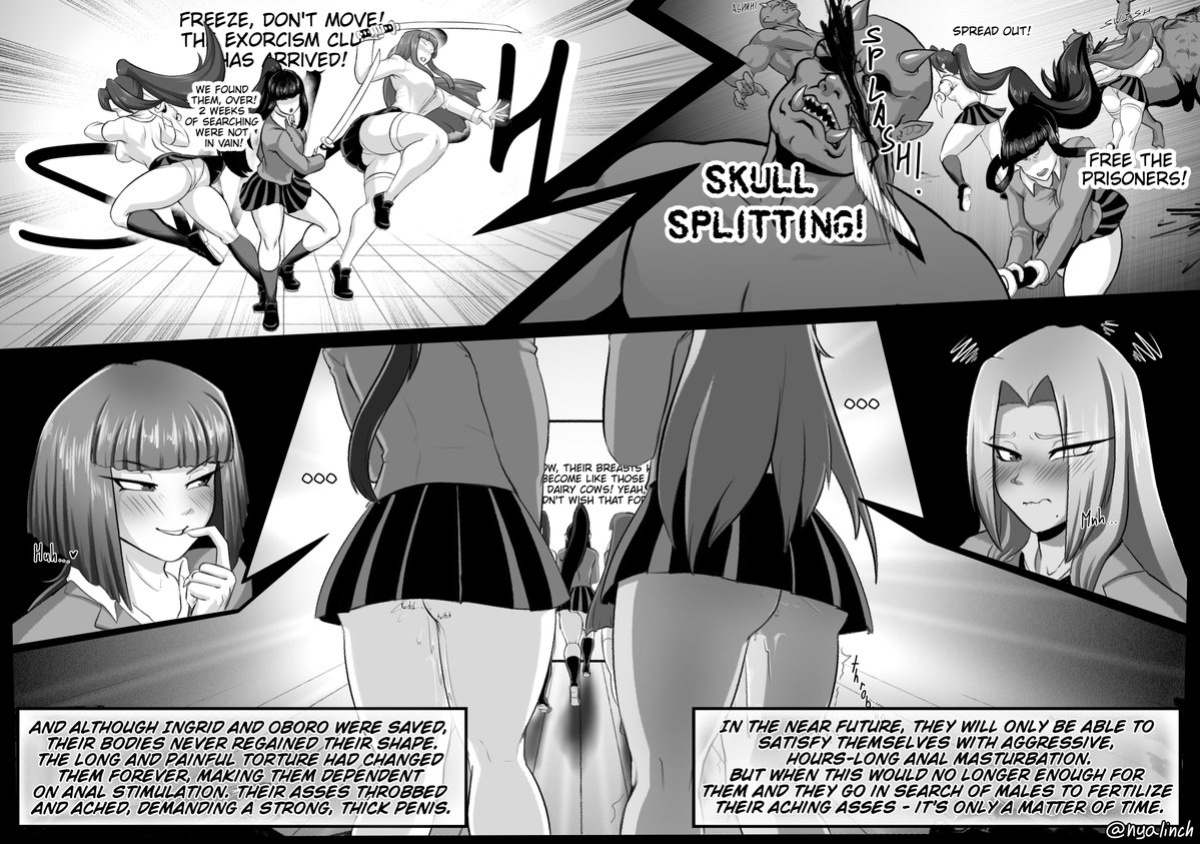 [Meowlinch] Ingrid and Oboro SchoolGirl Exorcists
