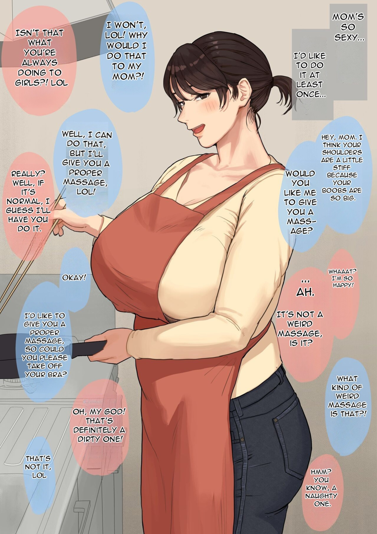 [Natsuzo] Shimoneta OK na Eroi Okaa-san o Chikubi de Hatsujou Saseru Hanashi - A Story About Making A Naughty Mother Who Is Okay with Dirty Jokes Get Horny With Her Nipples [DarklordMTLs]
