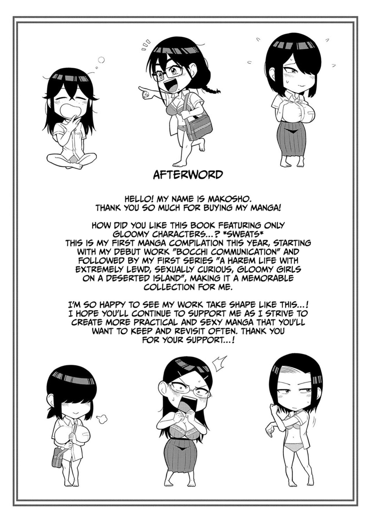 [Makosho] Mujintou de, SEX ni Kyoumi Shinshin na Dosukebe Inkya Joshi-tachi to Harem Life