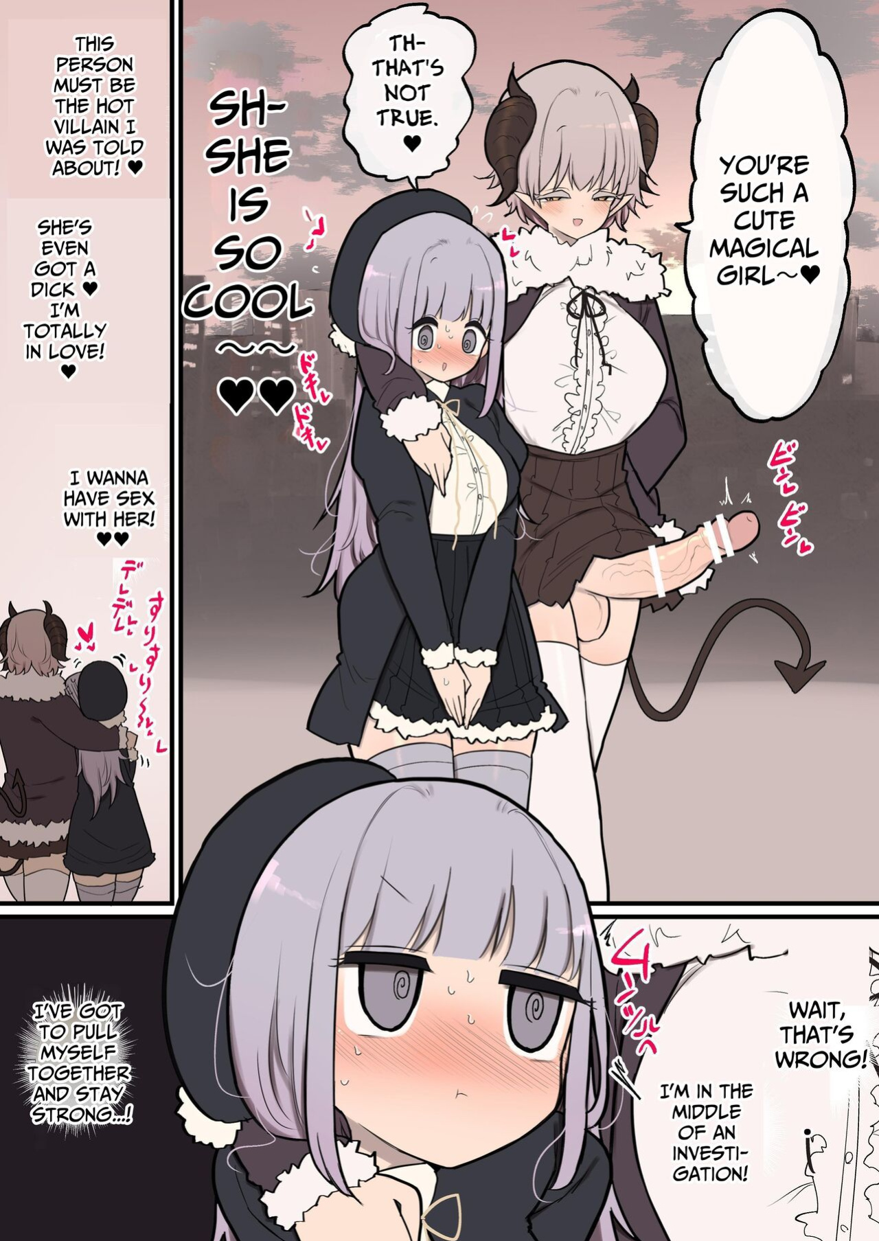 [Izumo Gasshuukoku (Momomo Gasshuukoku)] Futanari Ikemen Kaijin Onee-san Chinpo VS Menkui Henachoko Mahou Shoujo-chan | Handsome Futanari Monster Lady Dick VS Good-Looker Lovin' Novice Magical Girl [Penguin Piper]