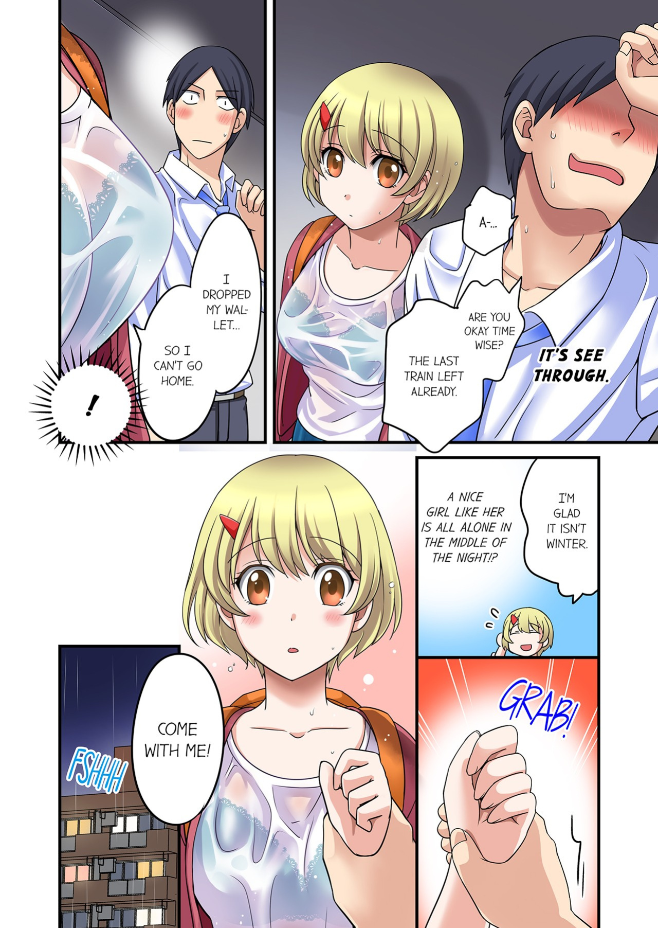 [Megi] Iede-chū no Honki no Bishonure SEX ~ Kondōmu ga Nakunaru made Amayadori Dekiru 1 | Having Sex with Him While Running Away From Home and Drenched - Can I Take Shelter Until You Run Out of Condoms? 1
