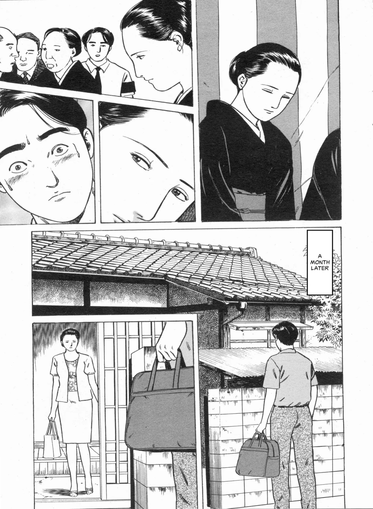 [Tsurunaga Ikuo] Miboujin no Yawahada | The Widow's Soft Skin (Manga Bon 2013-05) [MisterJ167]