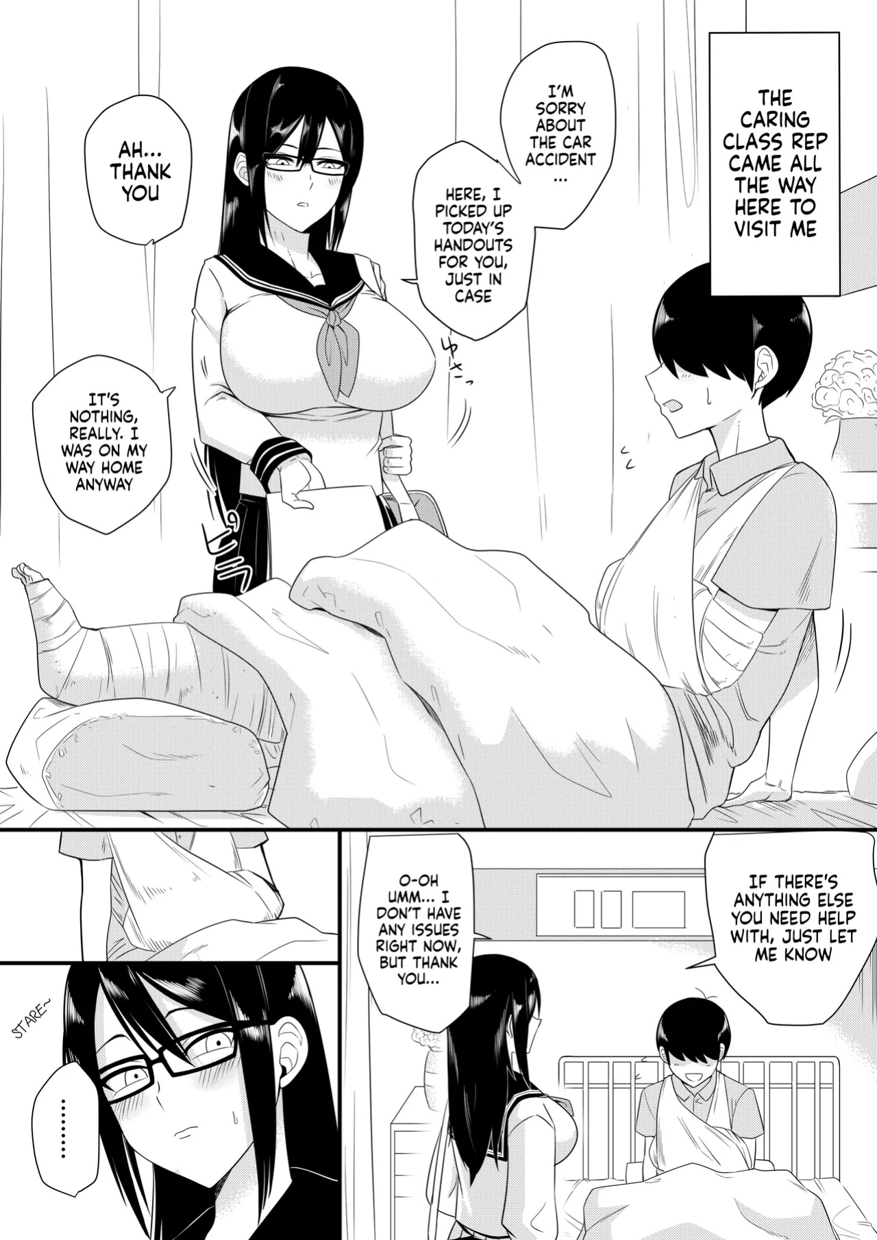 [Makosho] Sewayaki na Kyonyuu Gakkyuu Iinchou Sono 1-10 | The Kind and Caring Busty Class Rep Ch.1-10