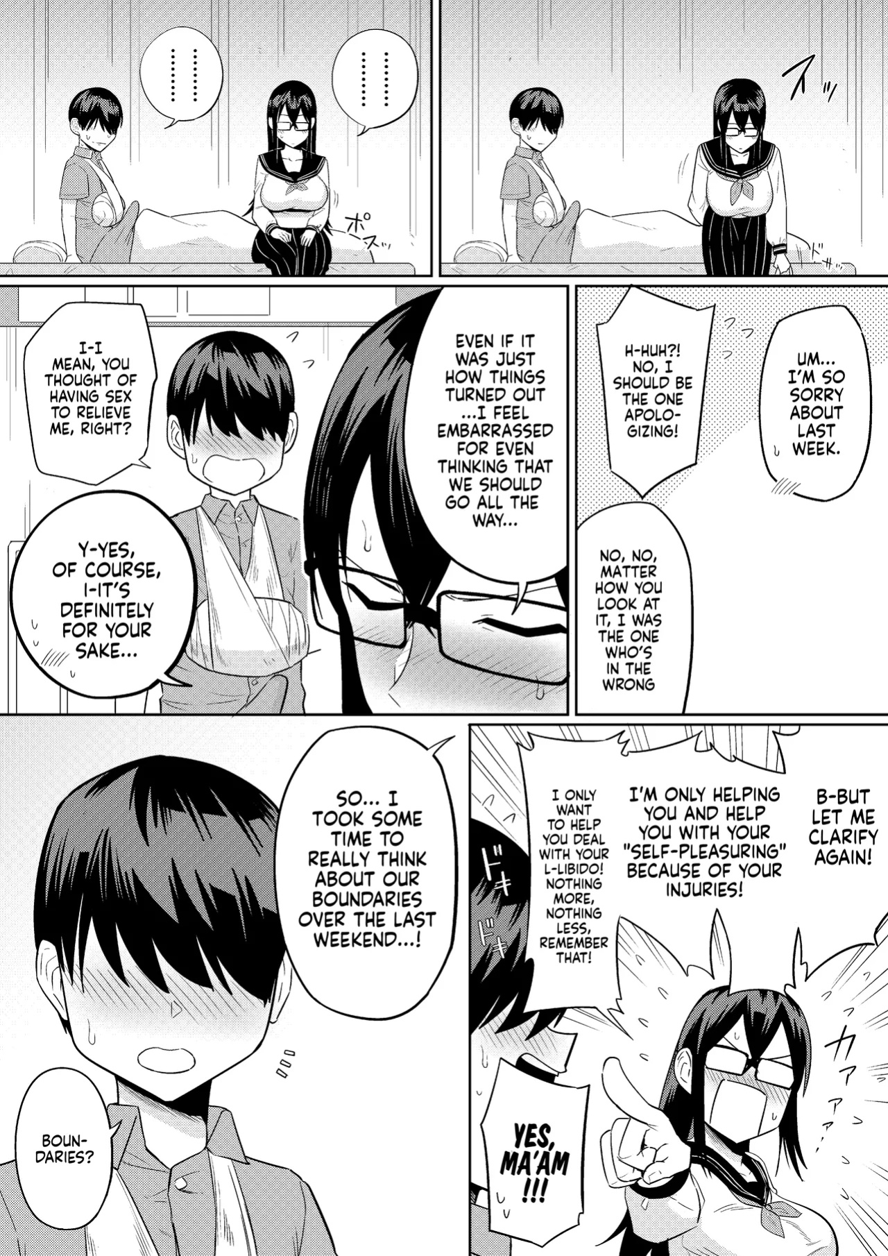 [Makosho] Sewayaki na Kyonyuu Gakkyuu Iinchou Sono 1-10 | The Kind and Caring Busty Class Rep Ch.1-10