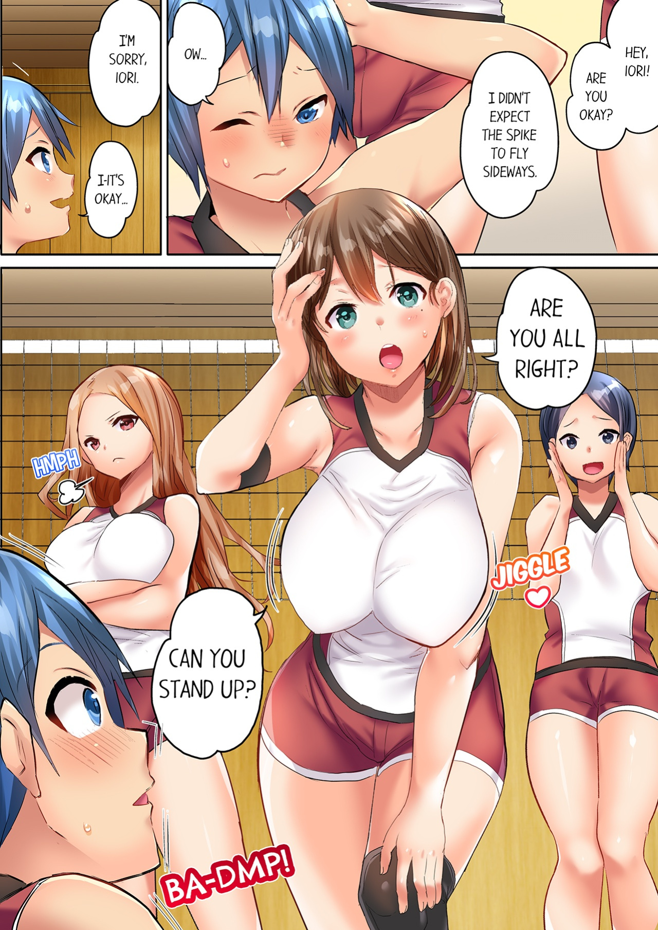 [Kazutaro] Hitozuma Volley-bu no Asedaku SEX ~Shower Abinagara Mitchaku Shichau? 1-4 | Married Women's Volleyball Club Sweaty Sex - We're Being Glued Together While Taking A Shower? 1-4