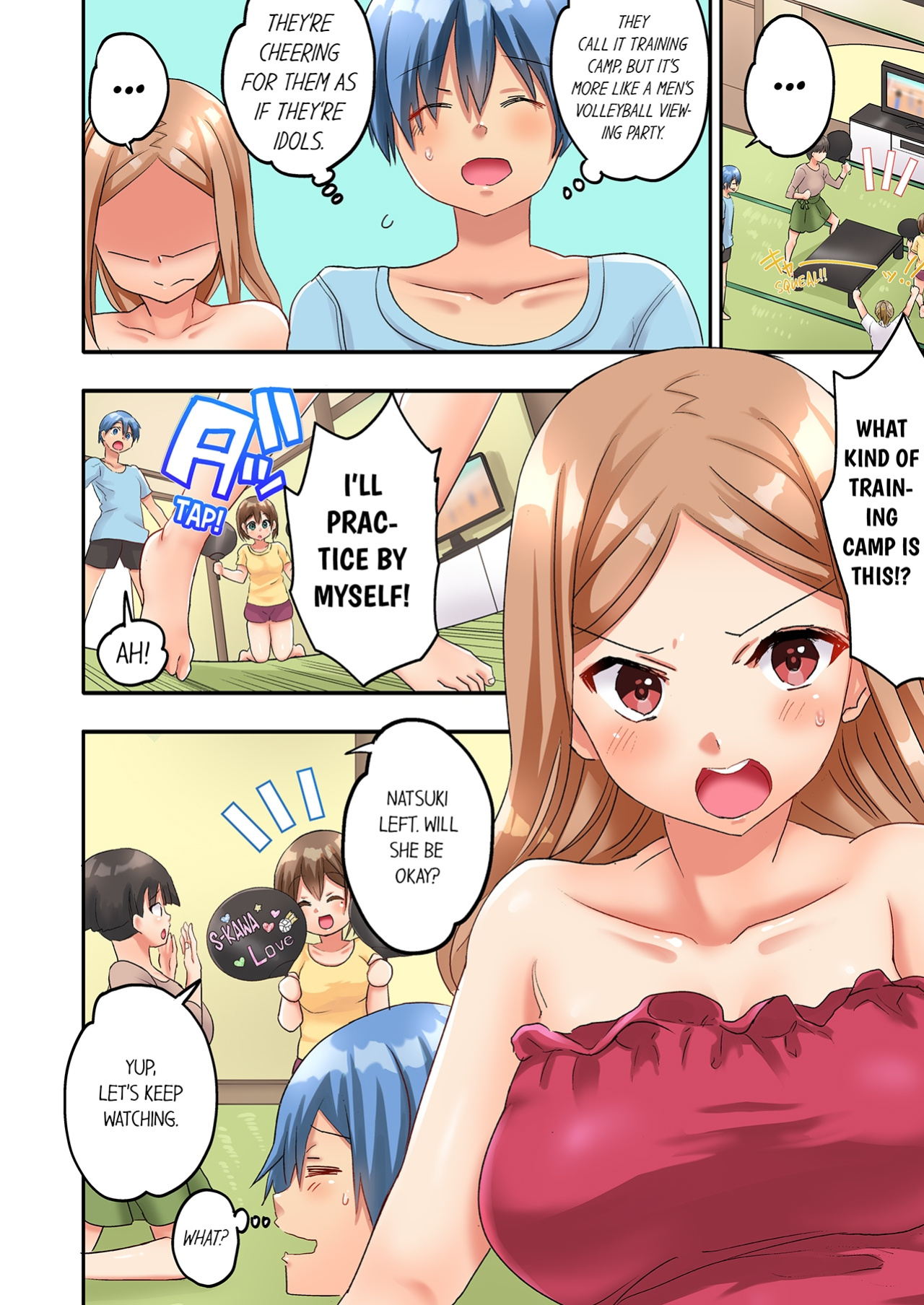 [Kazutaro] Hitozuma Volley-bu no Asedaku SEX ~Shower Abinagara Mitchaku Shichau? 1-4 | Married Women's Volleyball Club Sweaty Sex - We're Being Glued Together While Taking A Shower? 1-4
