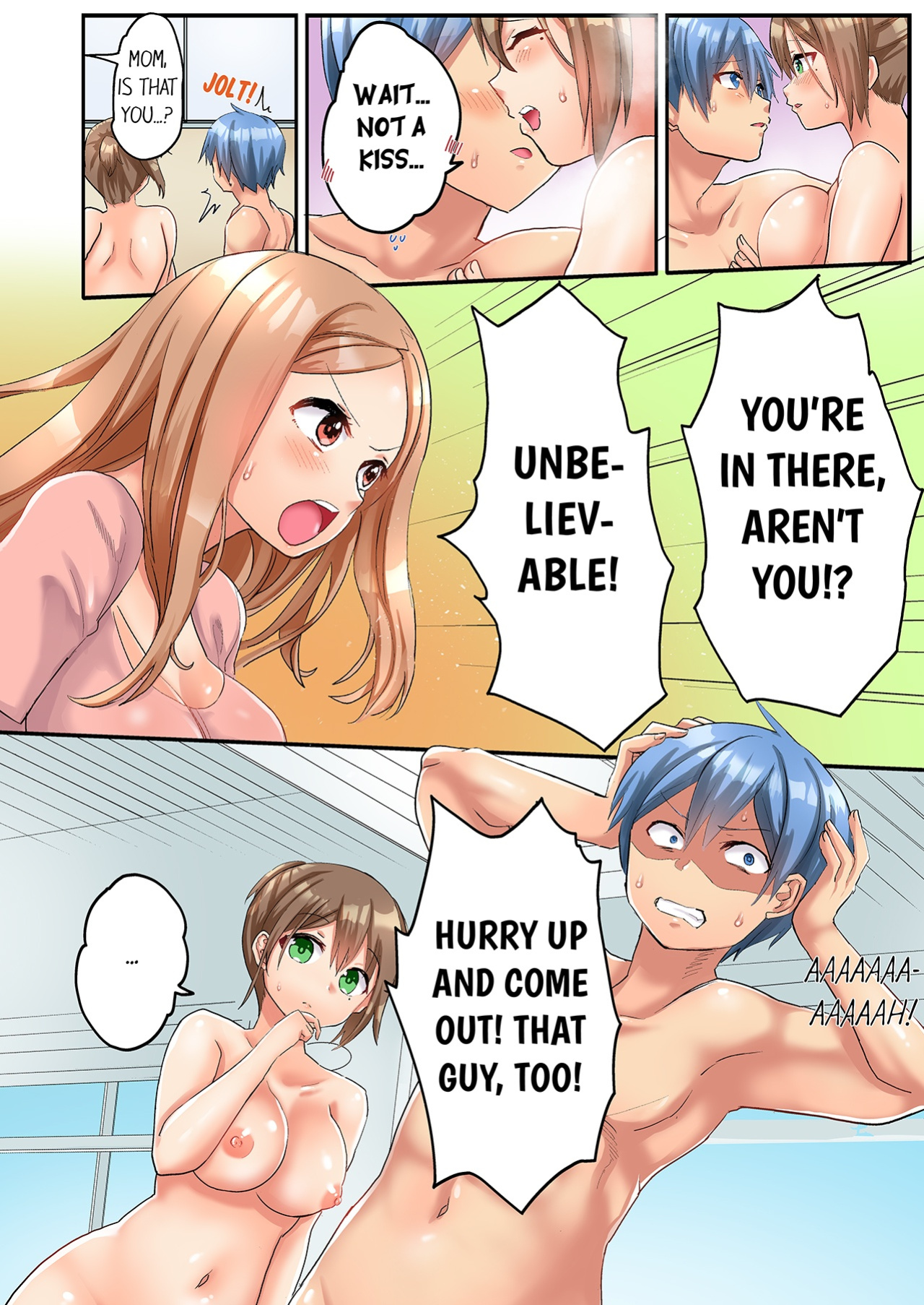 [Kazutaro] Hitozuma Volley-bu no Asedaku SEX ~Shower Abinagara Mitchaku Shichau? 1-4 | Married Women's Volleyball Club Sweaty Sex - We're Being Glued Together While Taking A Shower? 1-4